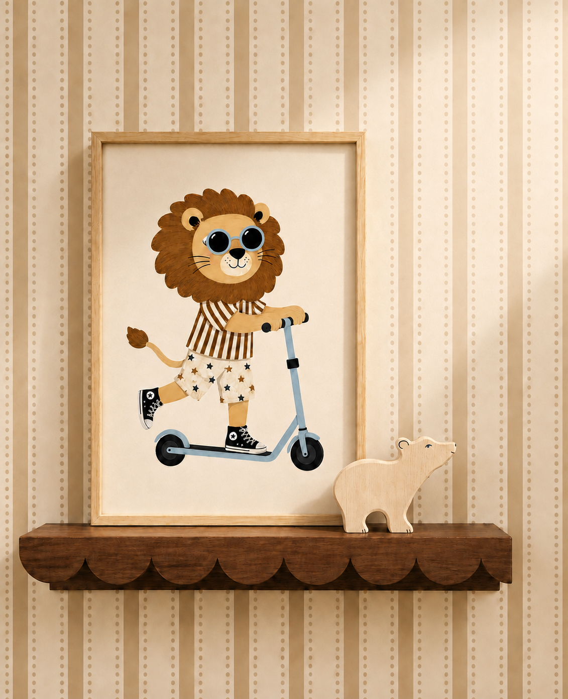 Wallpaper Stripes - chocolate