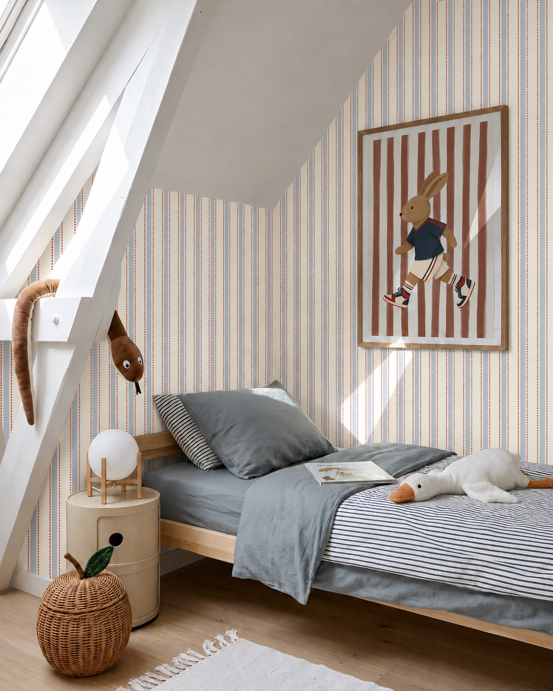Wallpaper Stripes - chocolate