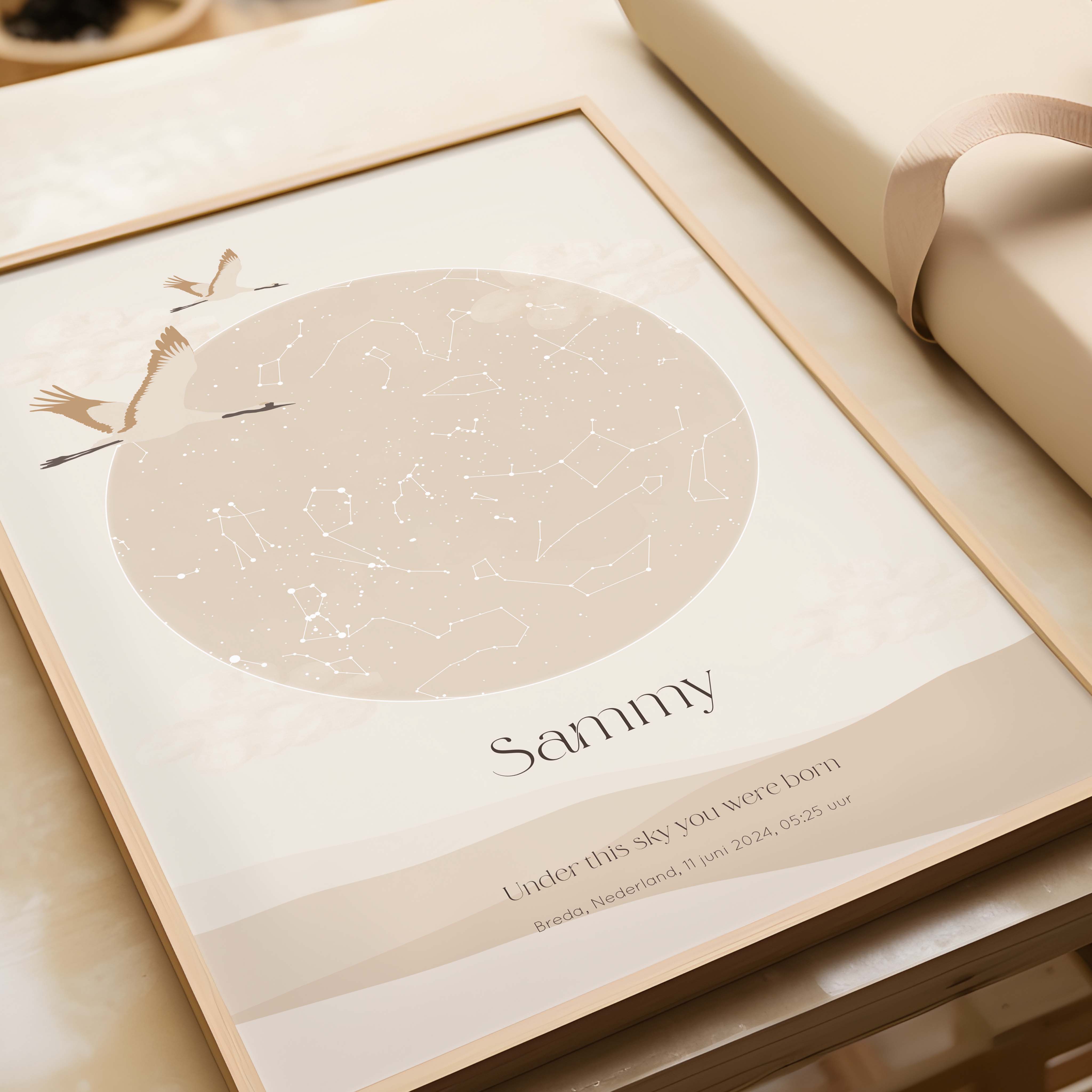 Sterrenhemel poster - SERENITY | beige