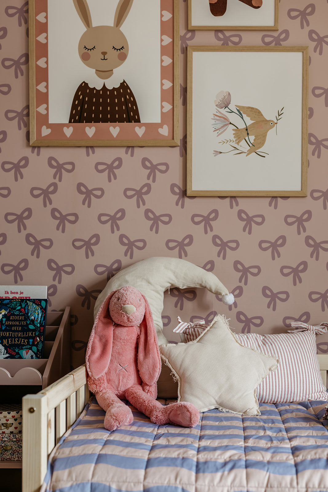 Kinderkamer poster - Lief konijntje | roze