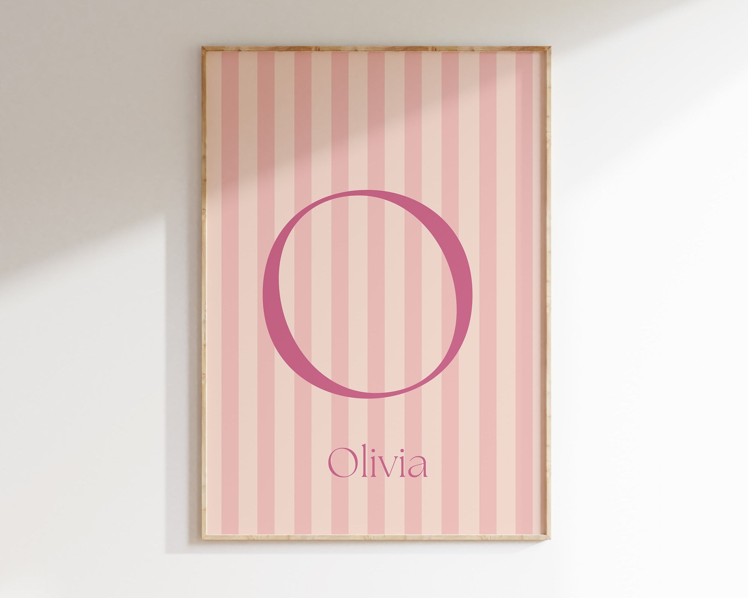 Birth poster Soft Frame - stripes