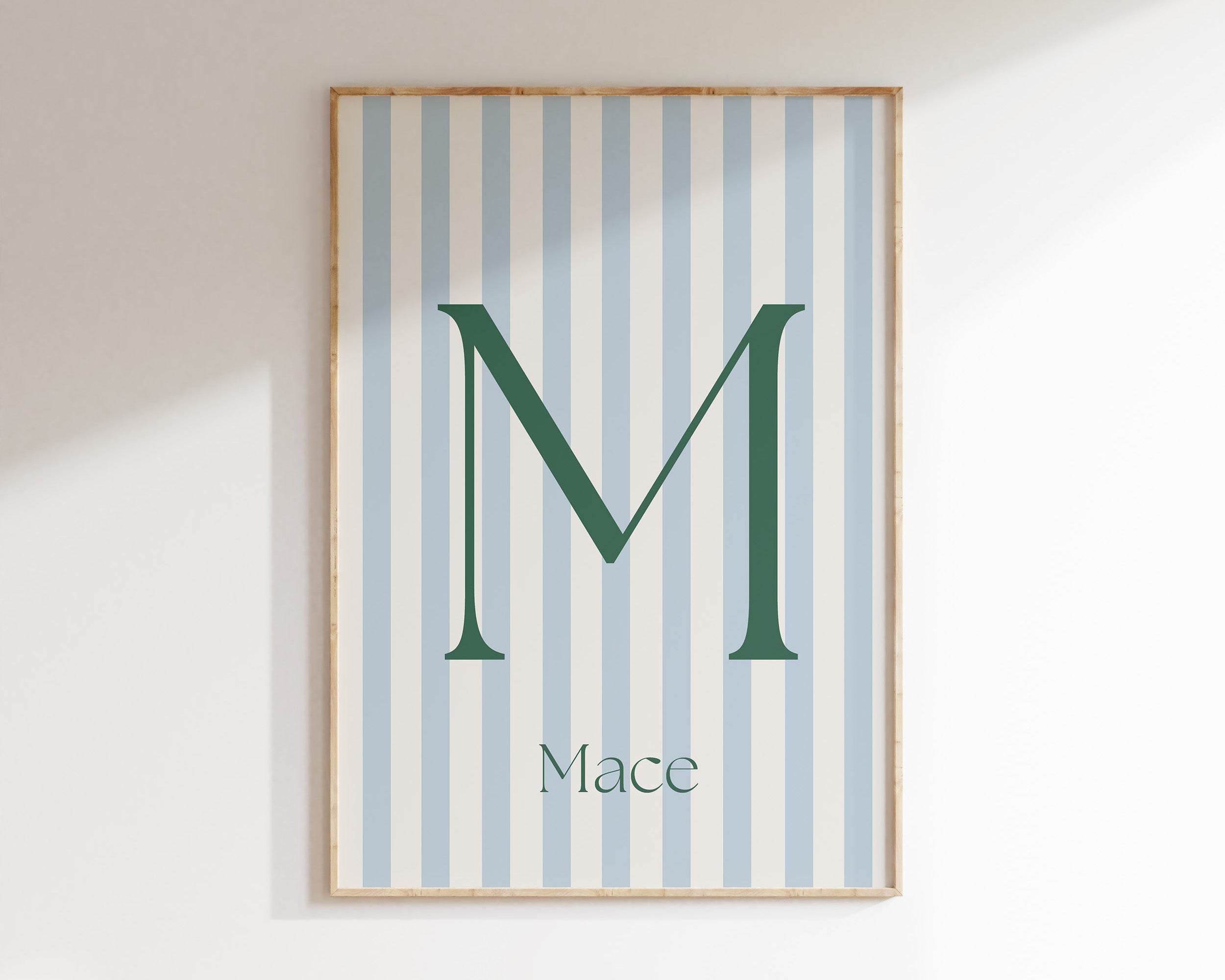 Birth poster Soft Frame - stripes