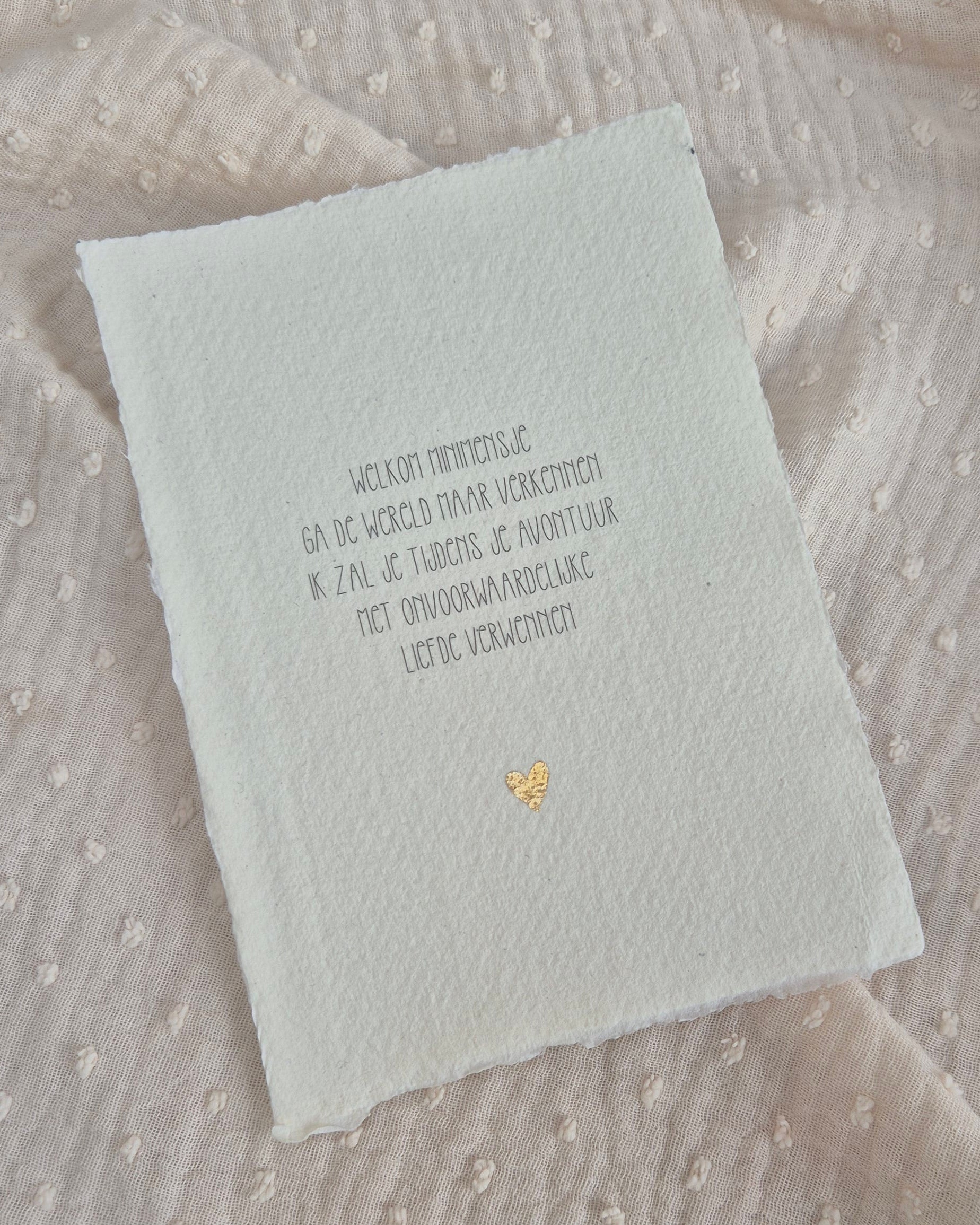 Gedichtje voor baby - Welkom mini mensje