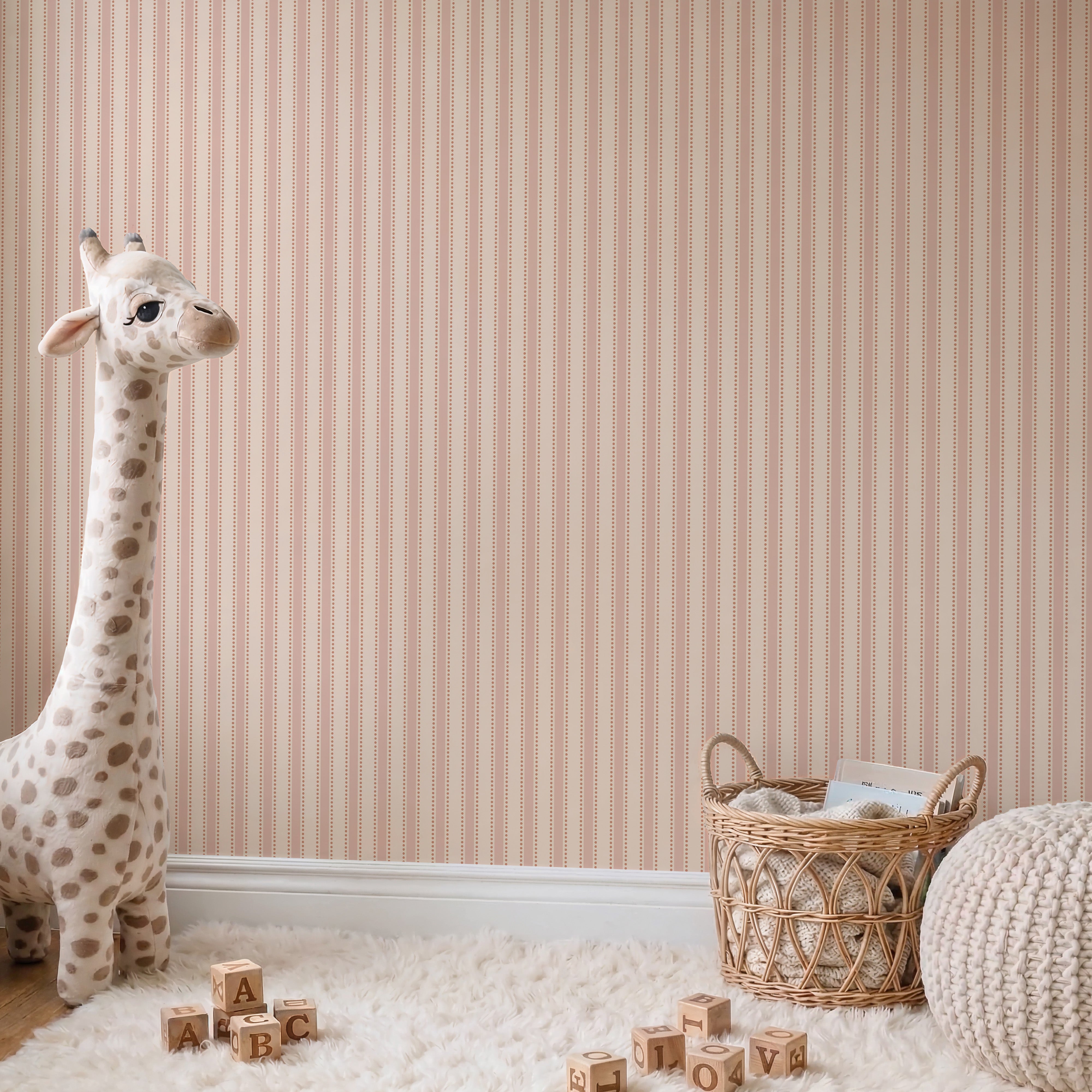 Wallpaper Stripes - chocolate