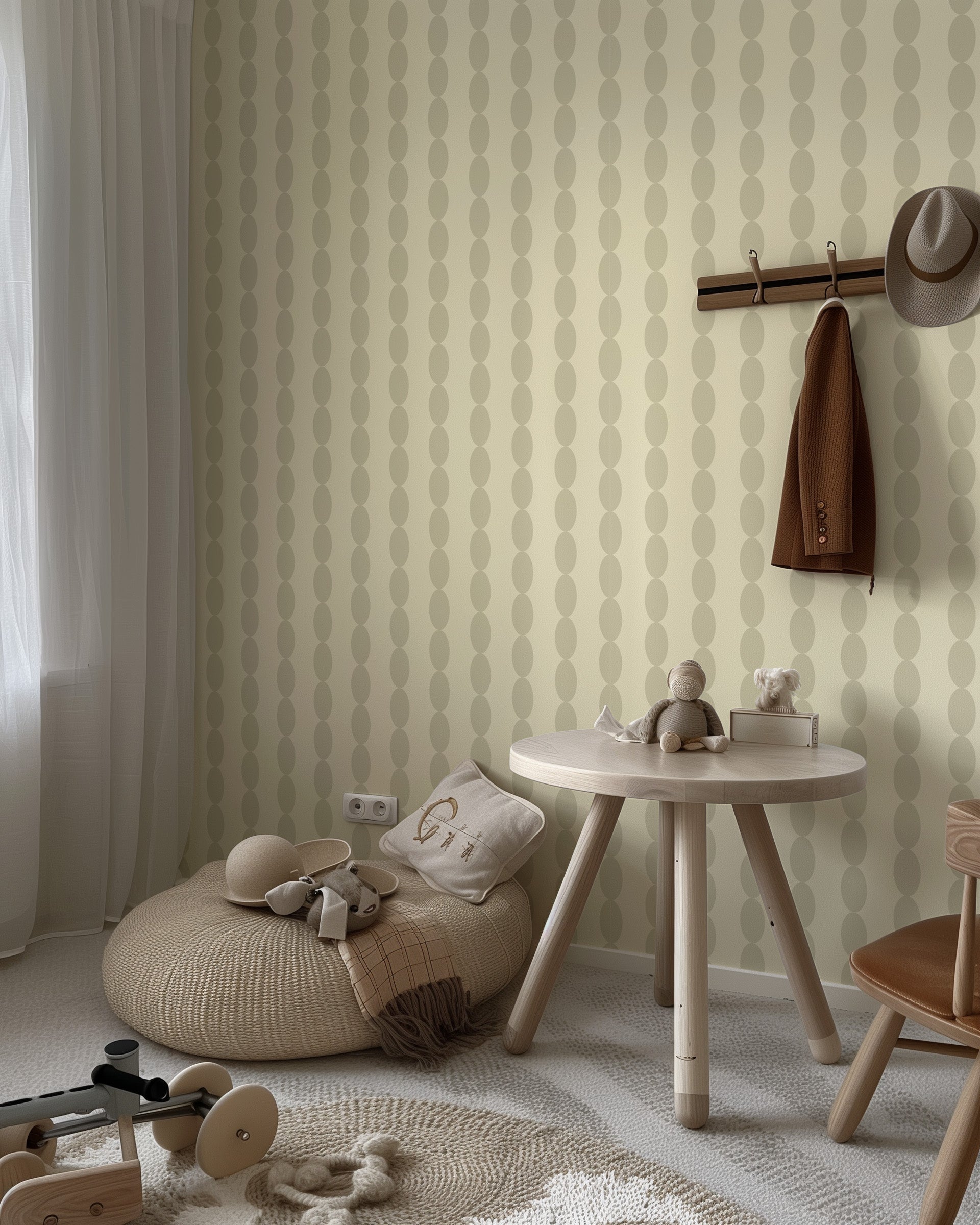 Wallpaper Jolly Jots - butter sage