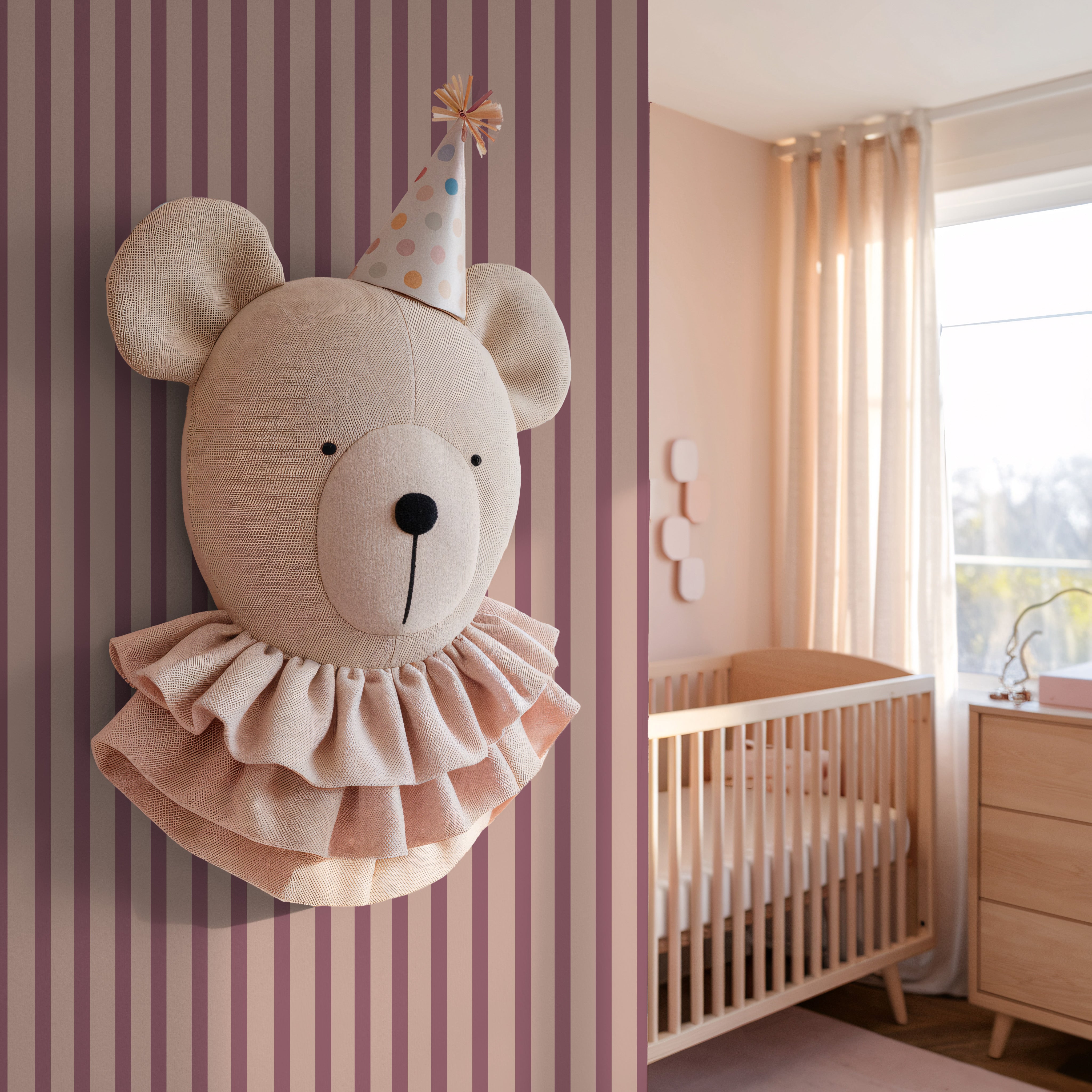 Behang Stripes - grape