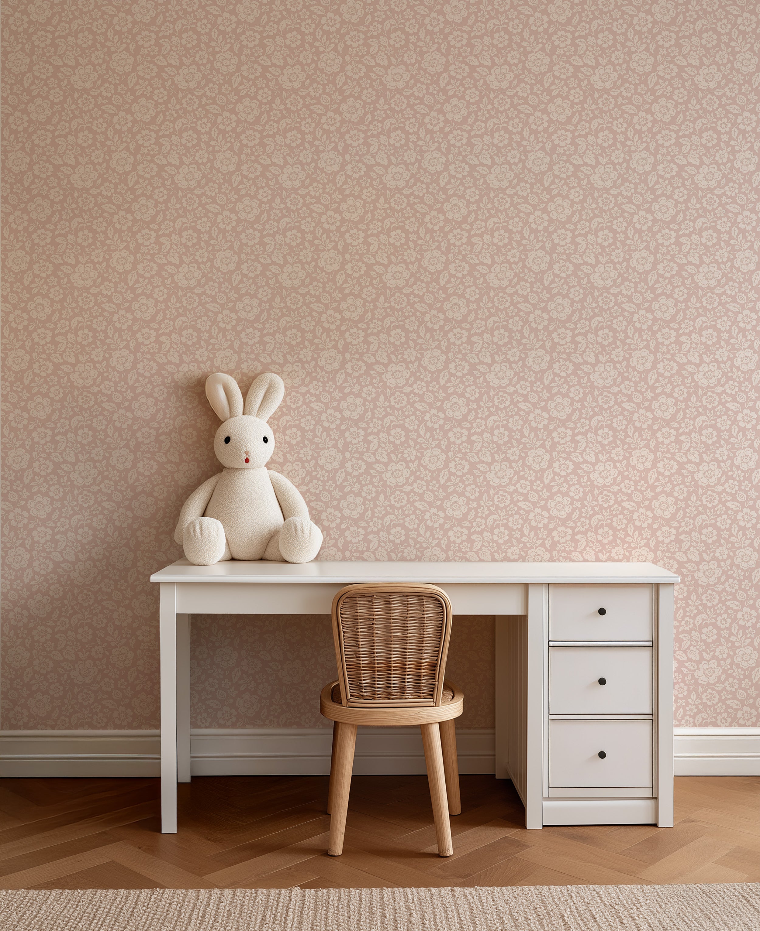 Behang Meadow Bloom - blush