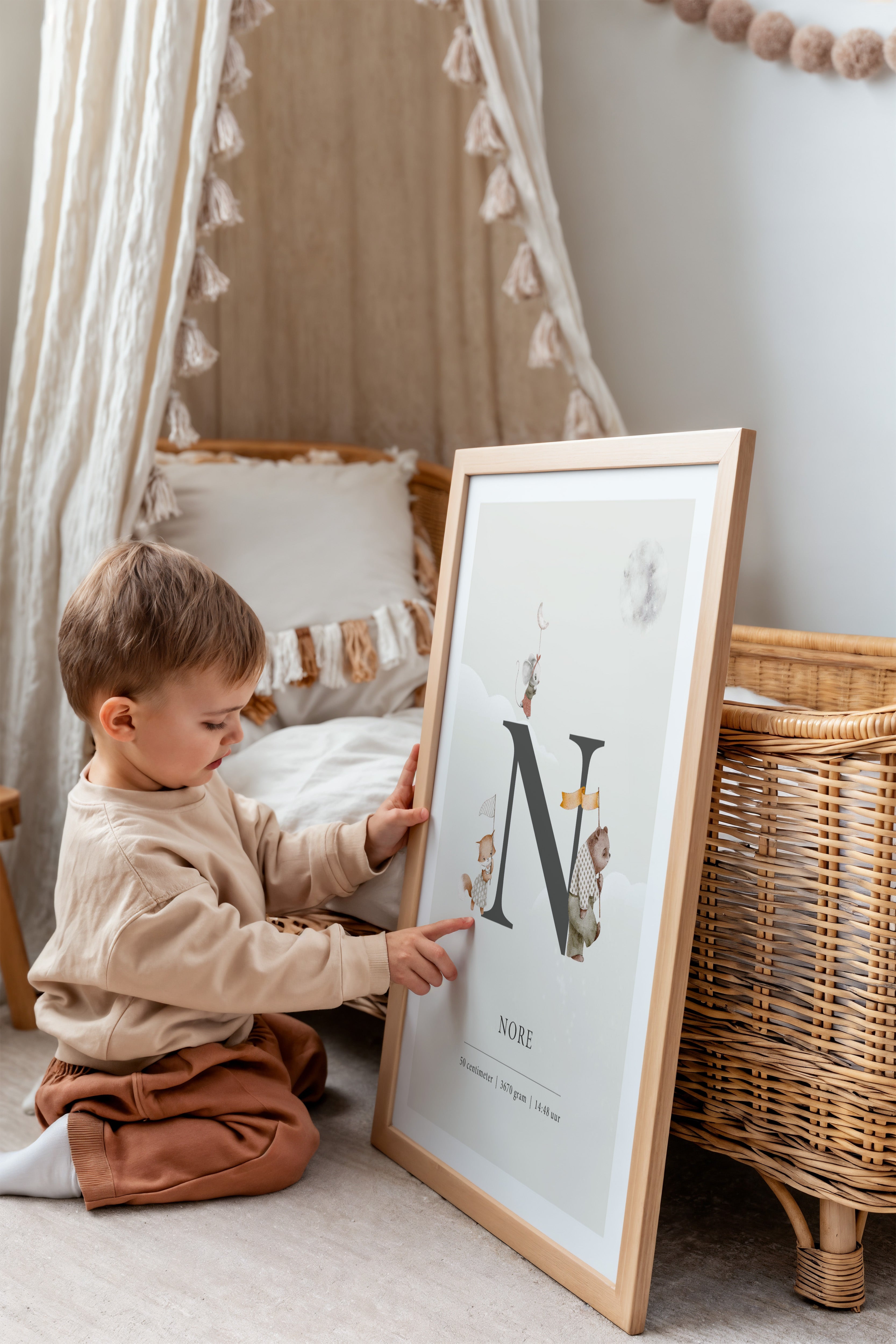 Geboorteposter kinderkamer - Night Parade