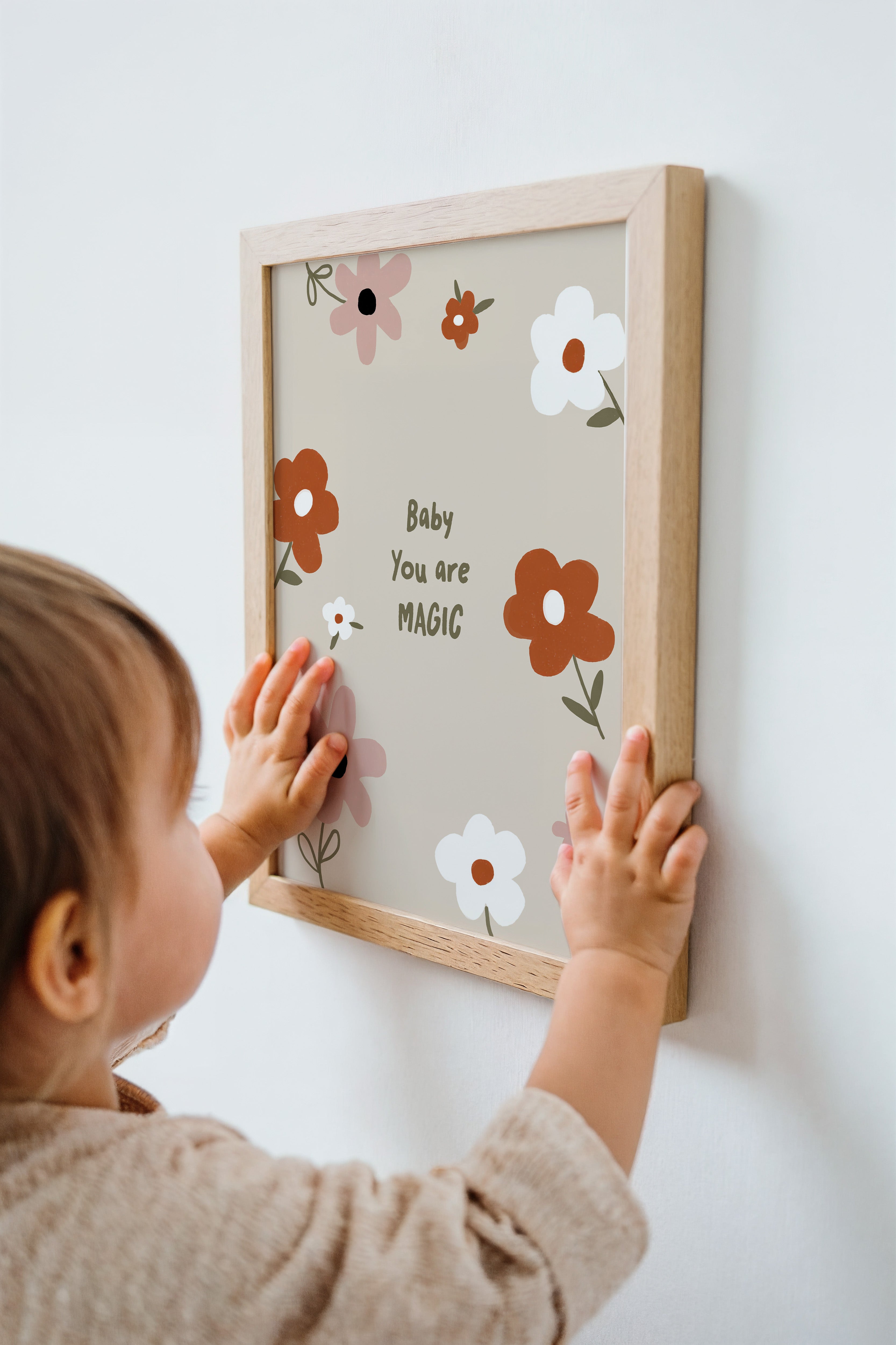 Nursery print - Baby you are magic flowers