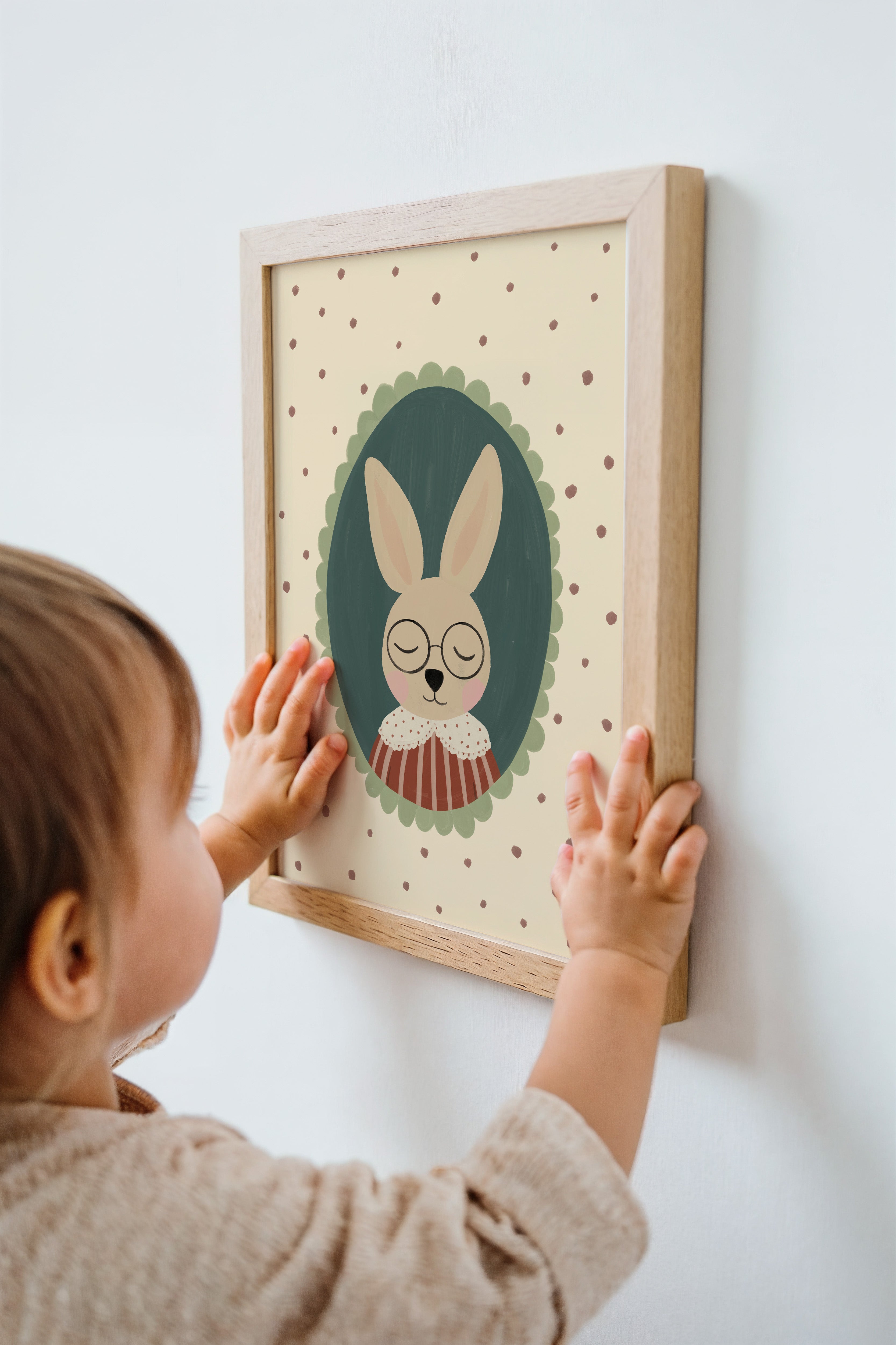 Kinderkamer print - Konijntje portret