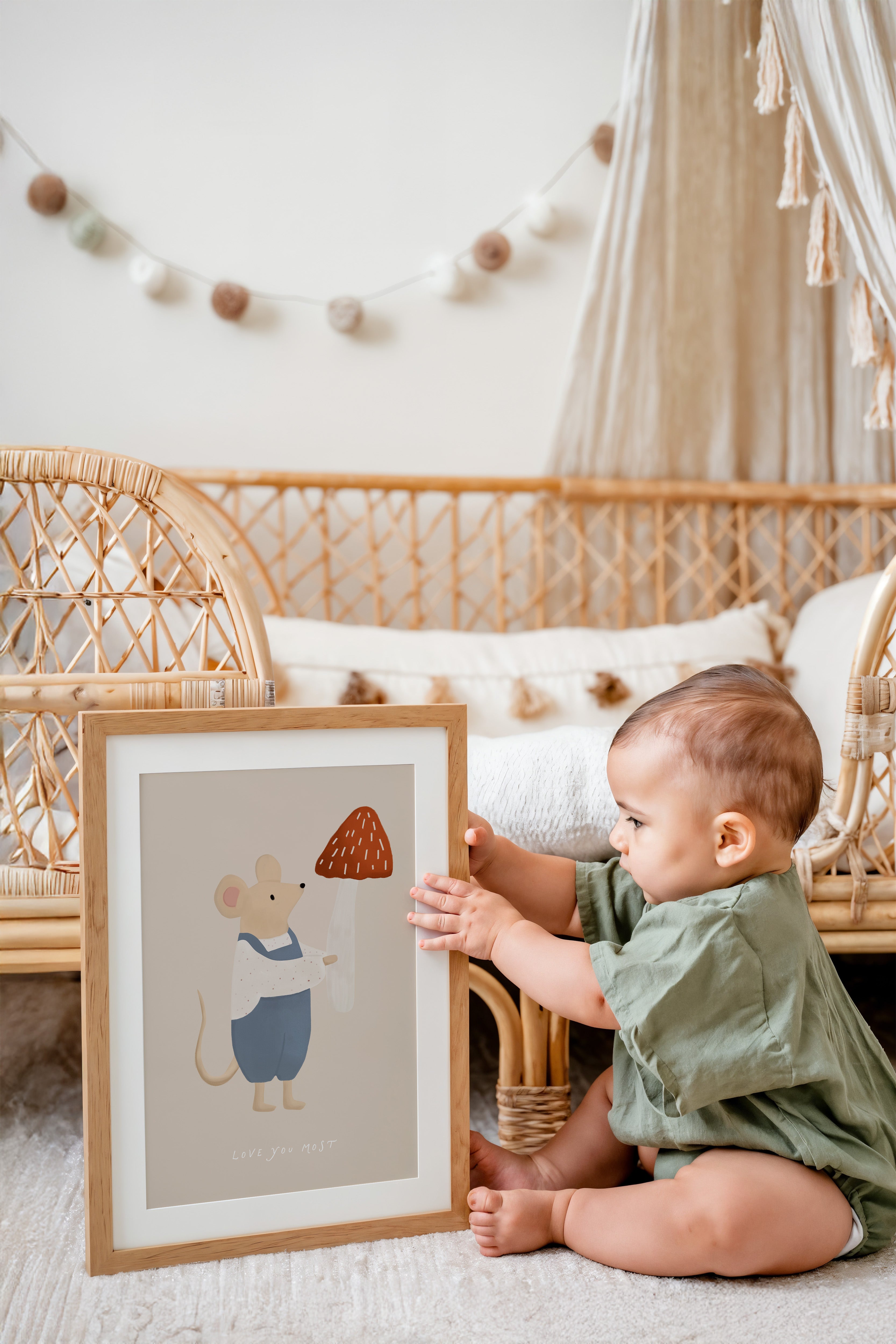 Kinderkamer print - Love you most