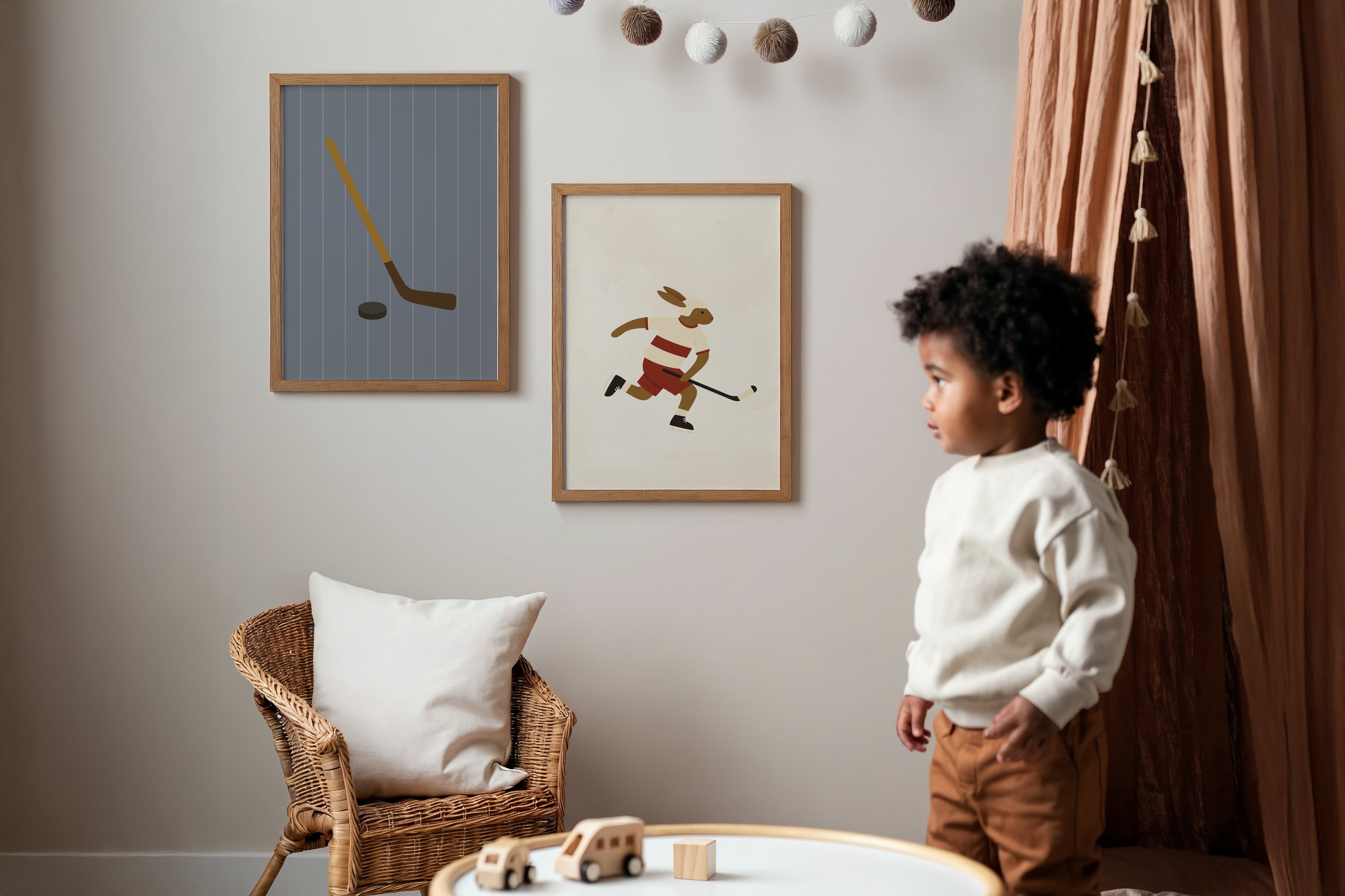 Kinderkamer poster - IJshockey Stick & Puck | Sport