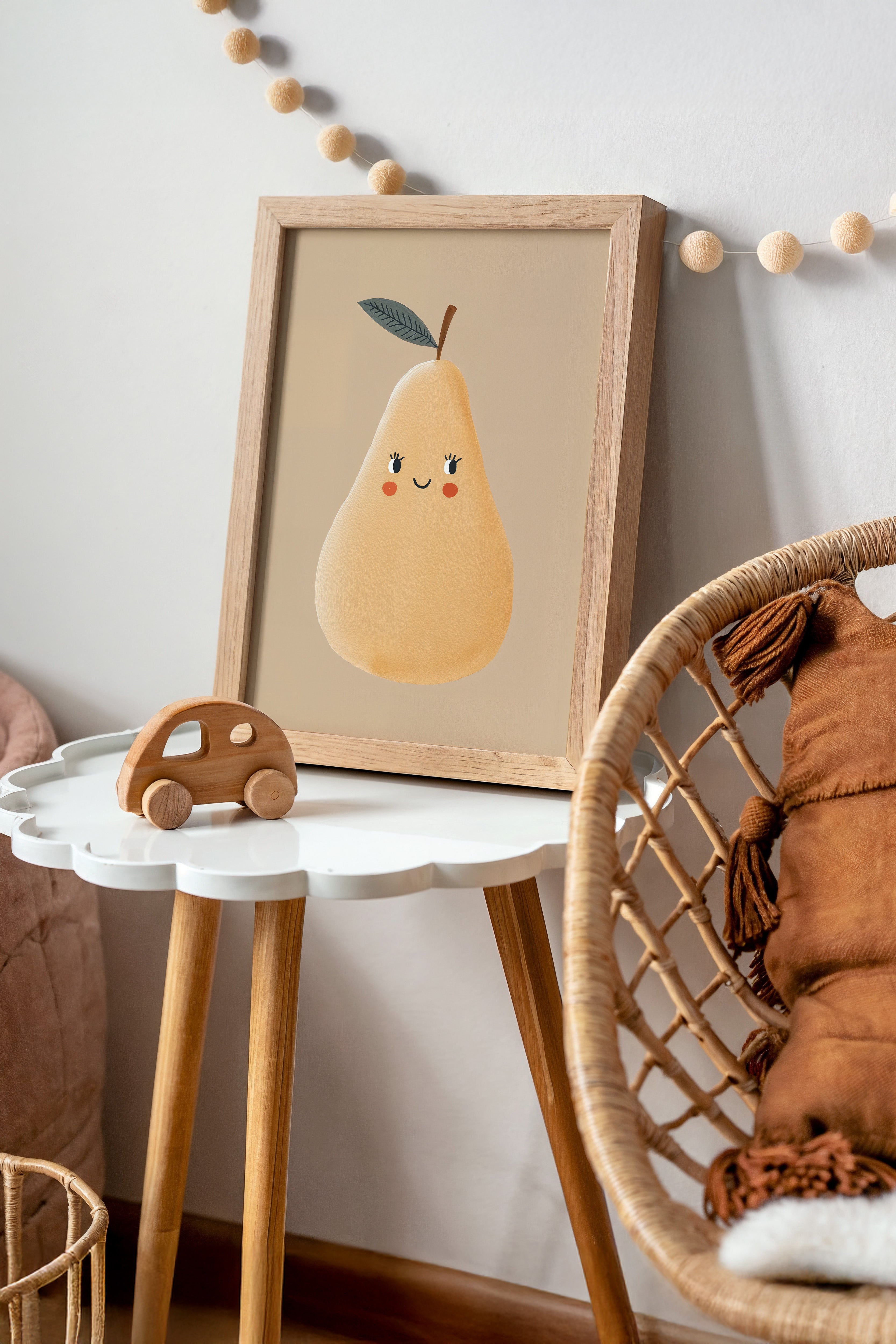 Kinderkamer print - Blije peer