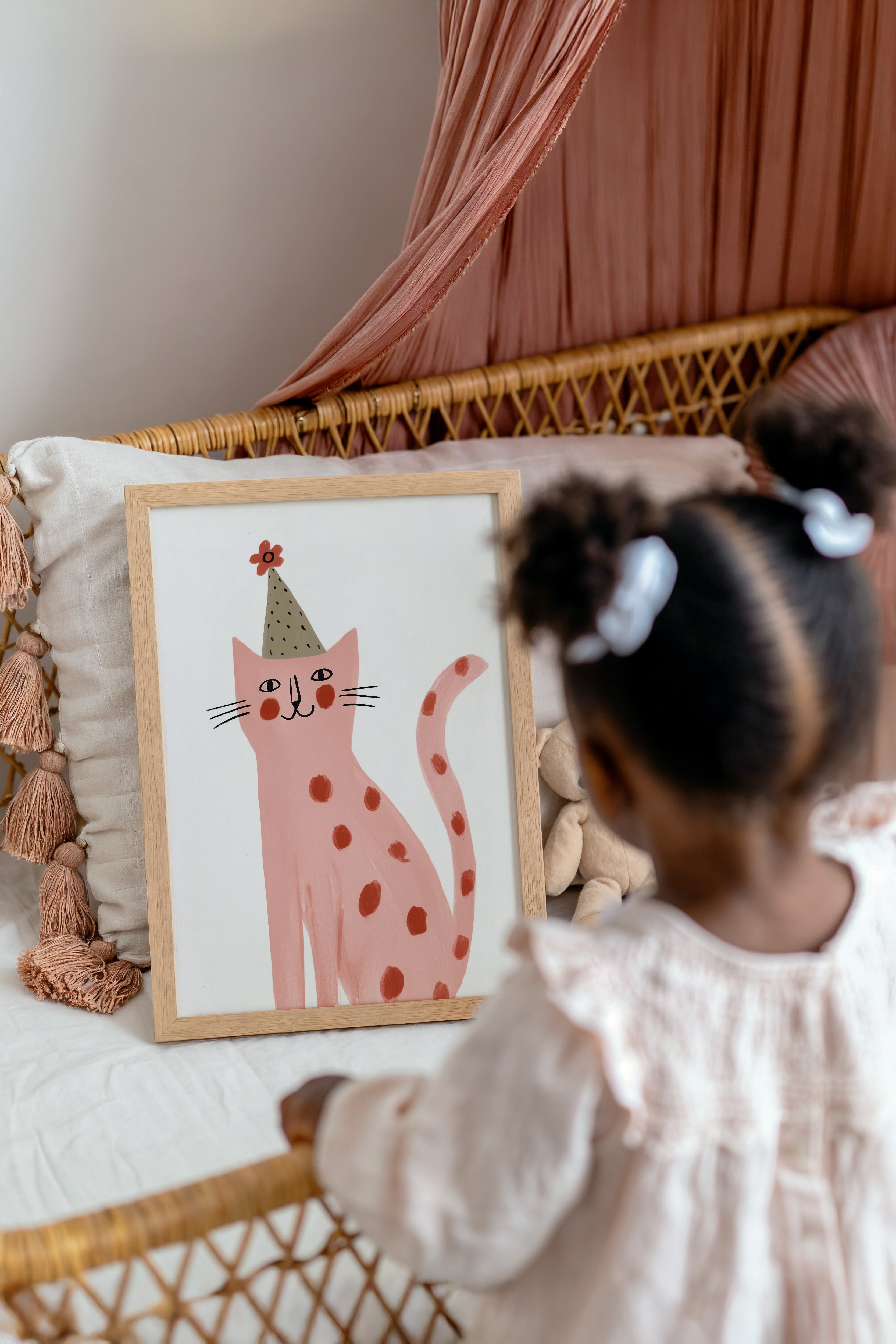 Children's room print - Party cat