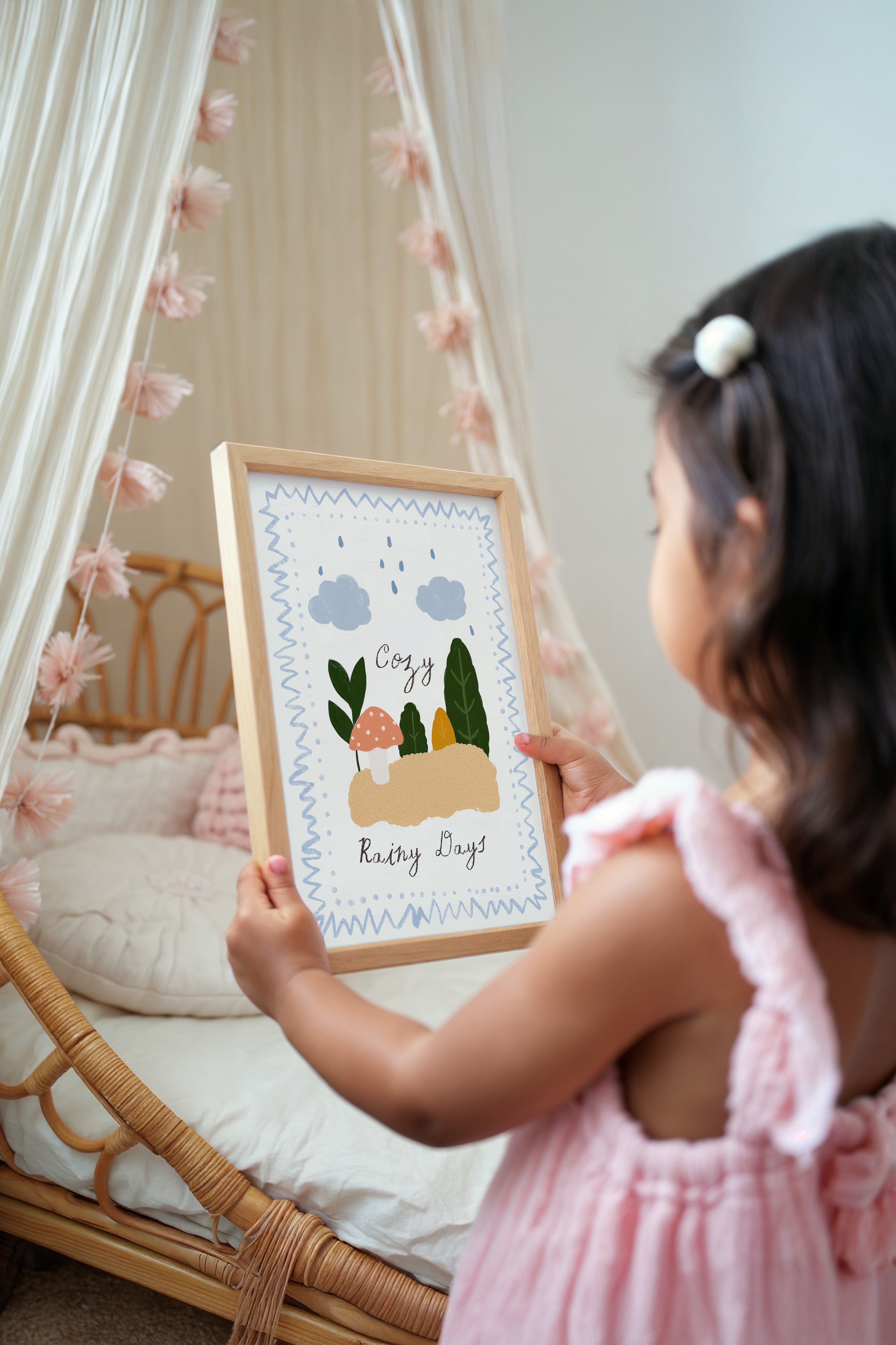 Children's room print - Cozy rainy days
