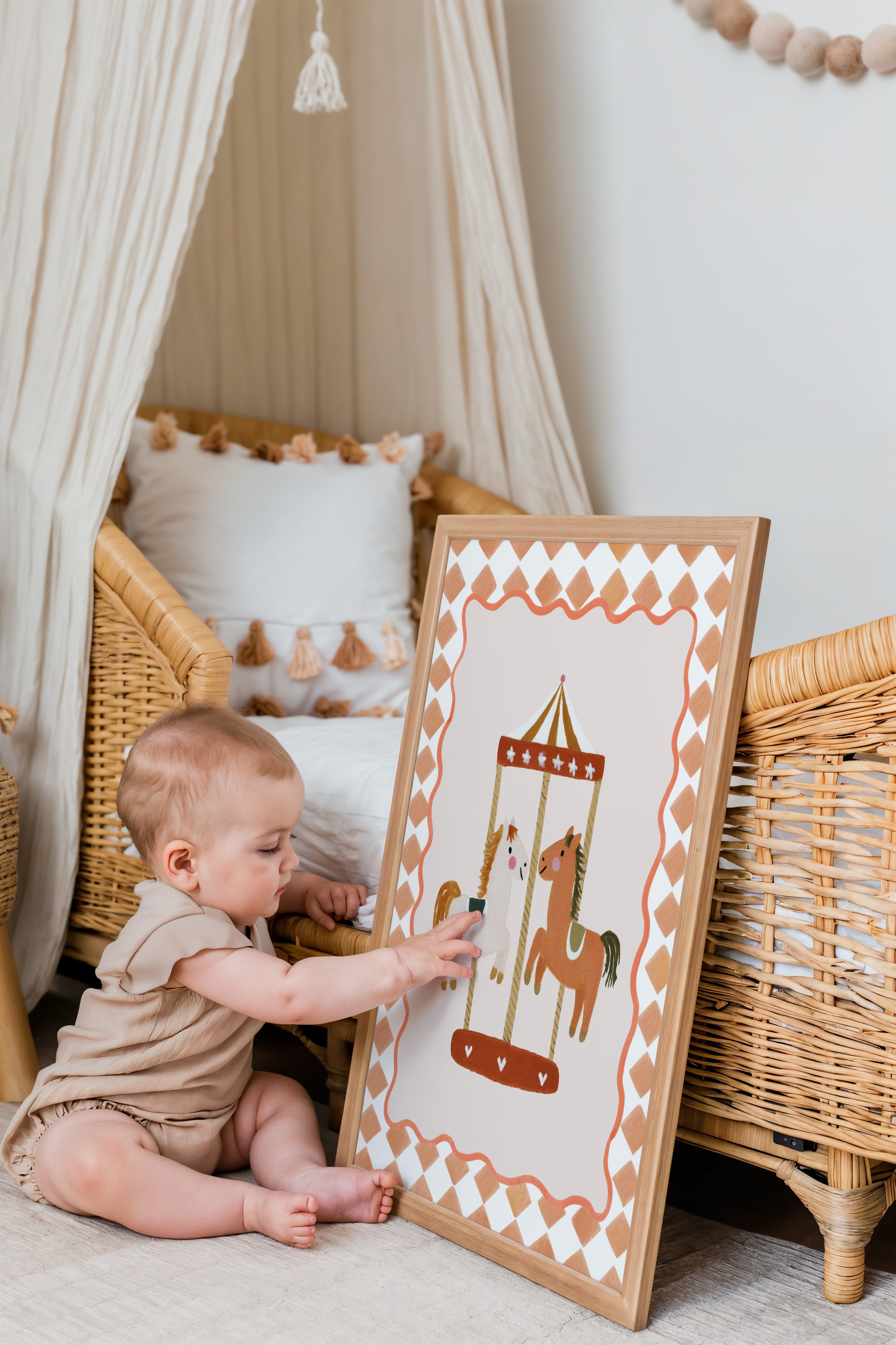 Kinderkamer print - Retro draaimolen