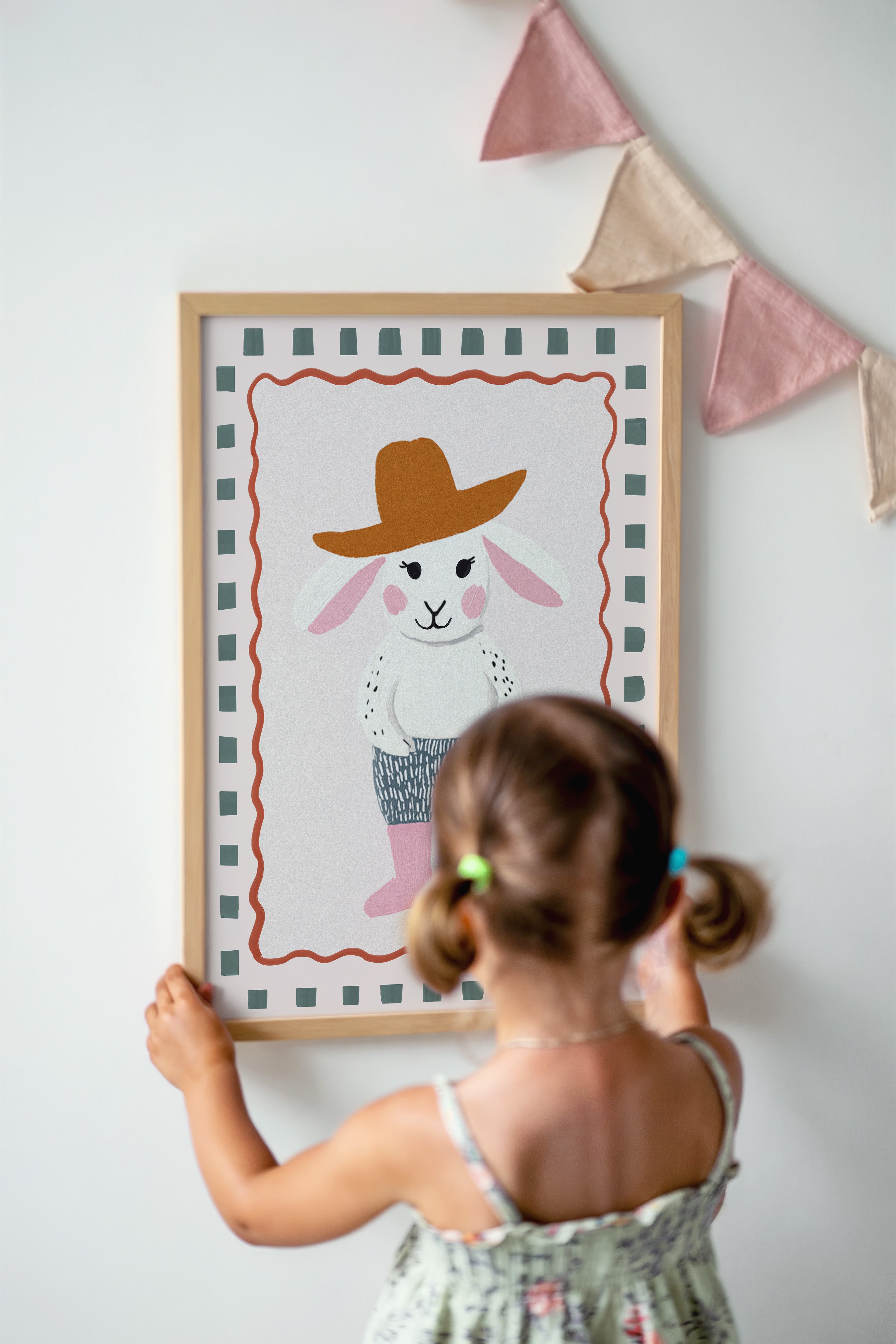 Children's room print - Rabbit Cowboy