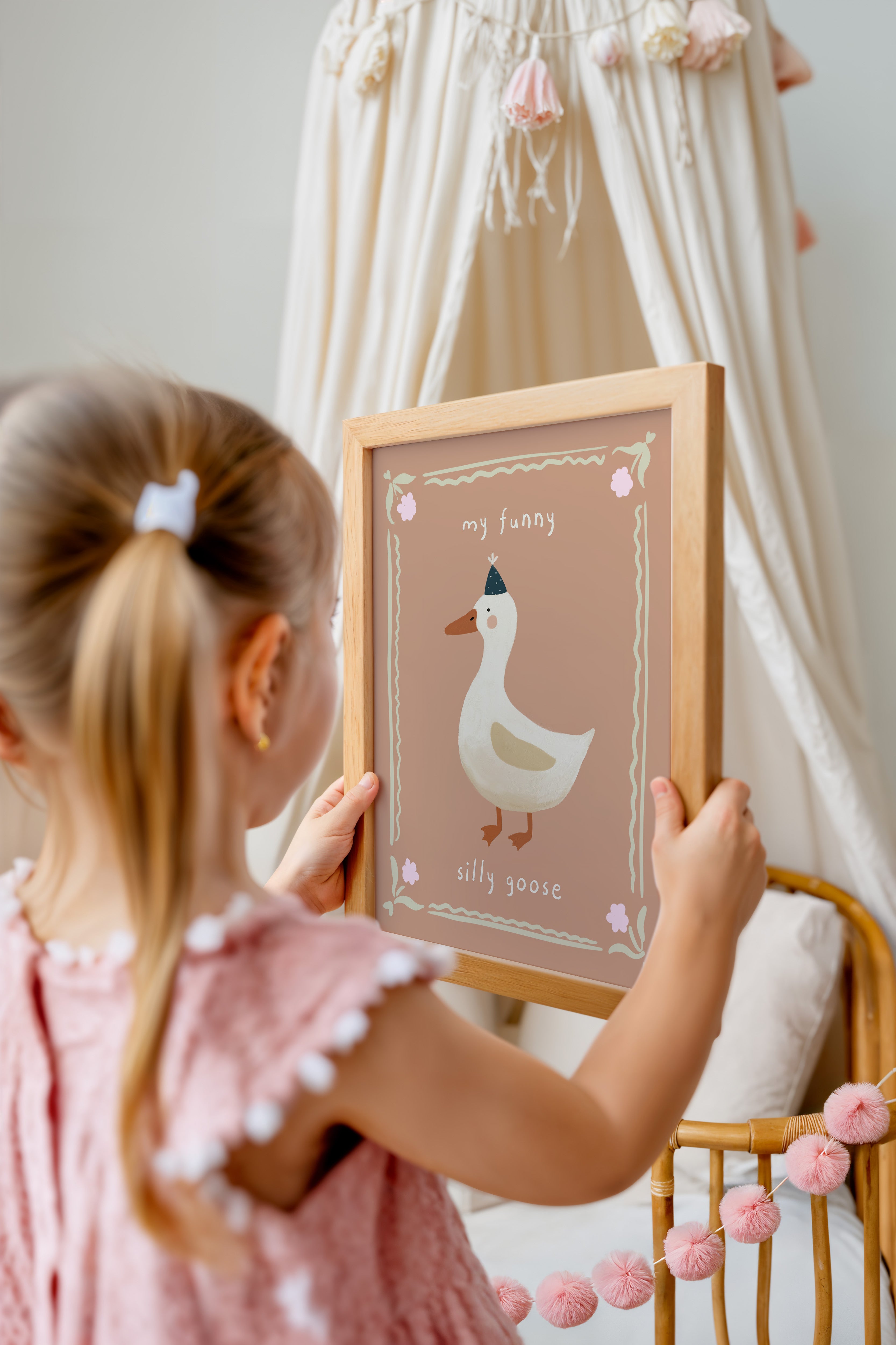 Kinderkamer print - Funny silly goose
