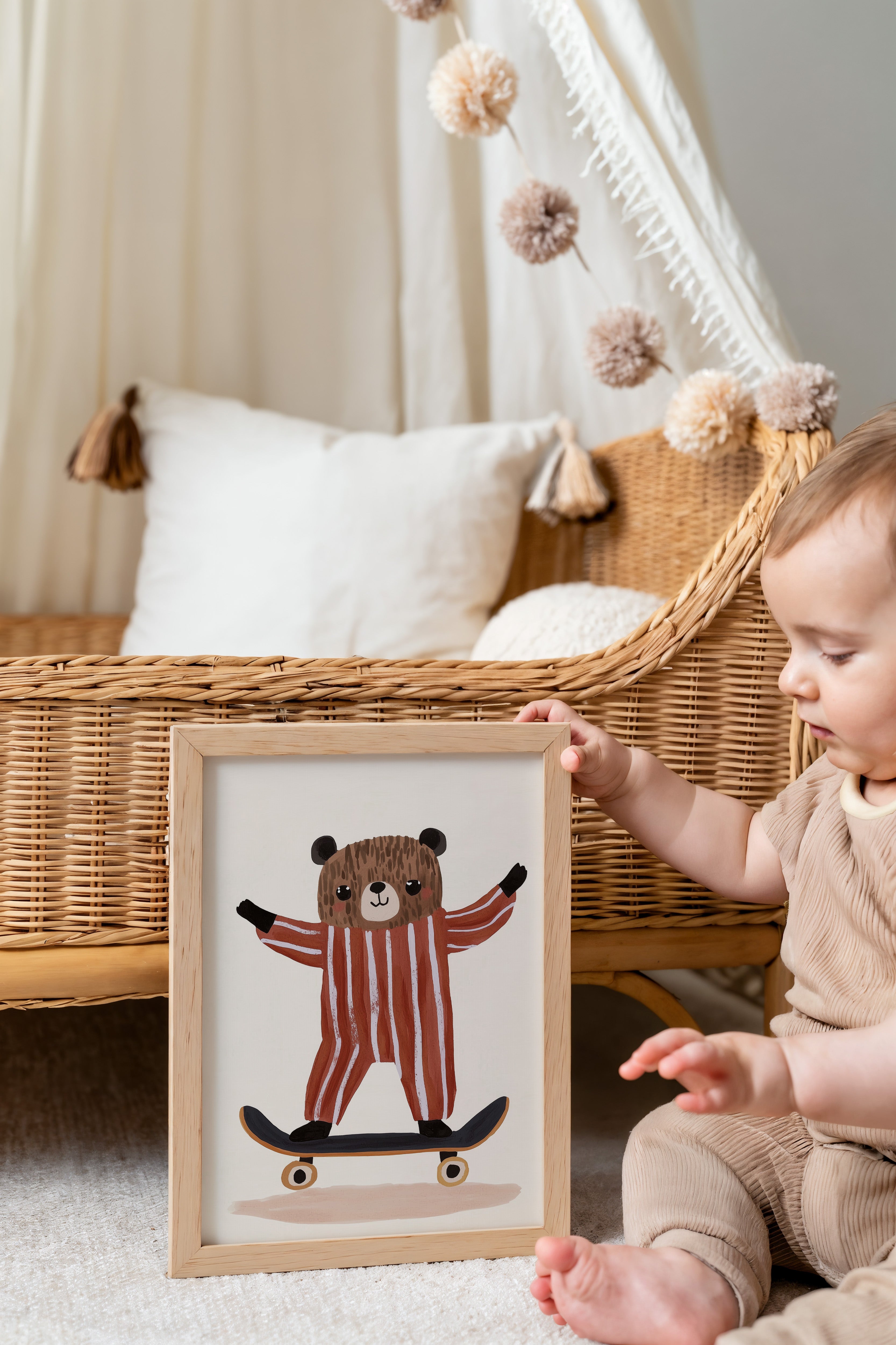 Kinderkamer print - Skateboard beer