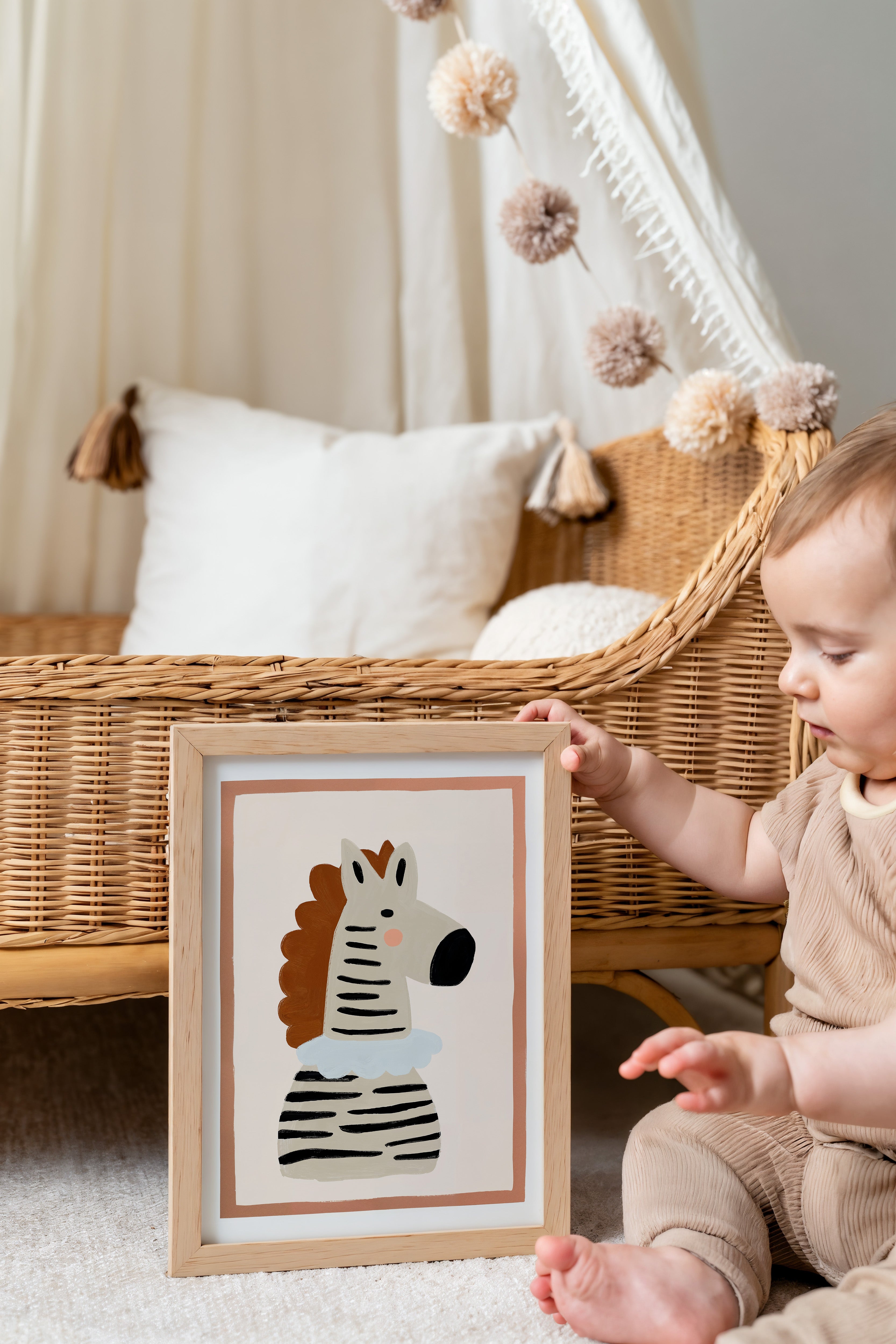 Kinderkamer print - Zebra portret