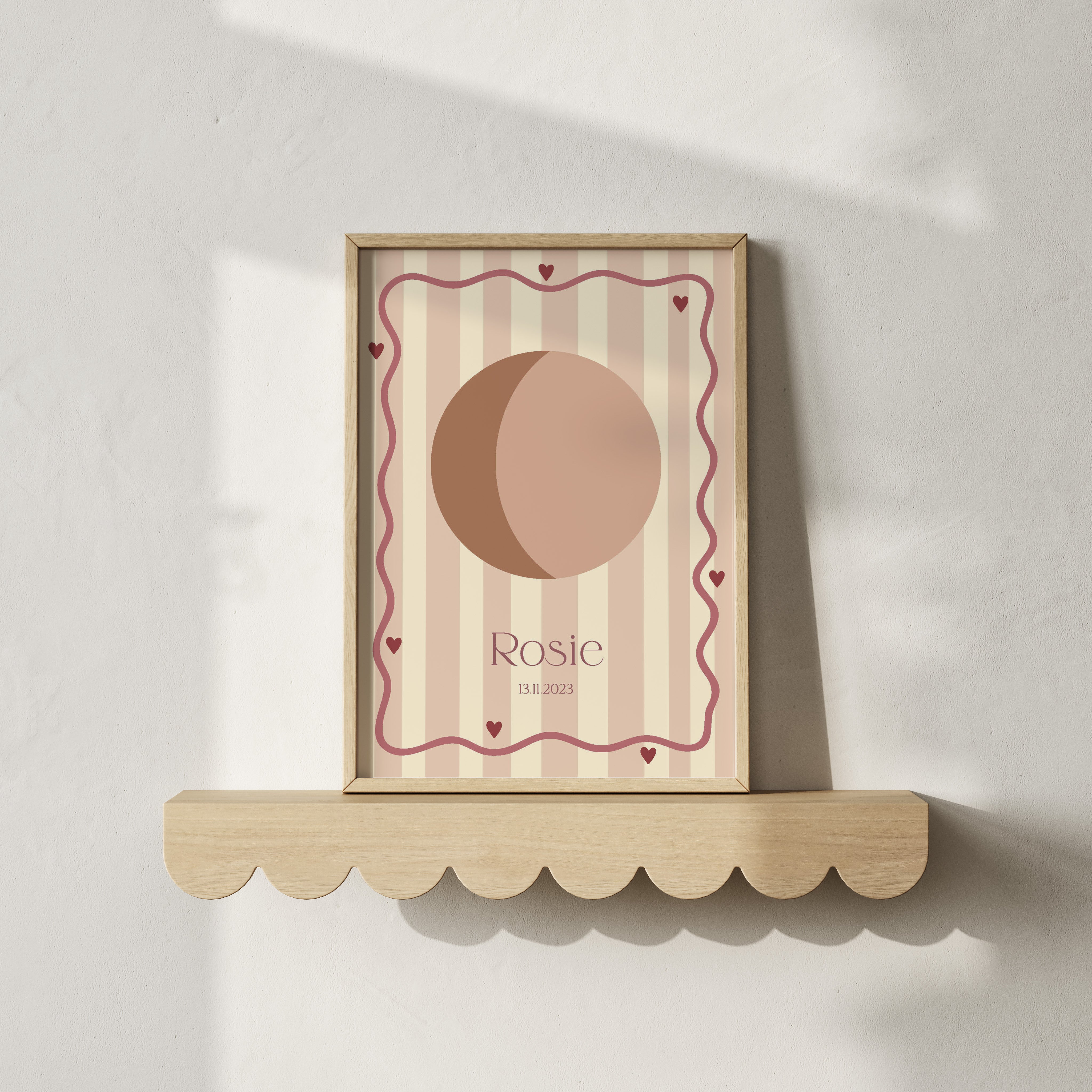 Moon phase poster - Sweet Stripes