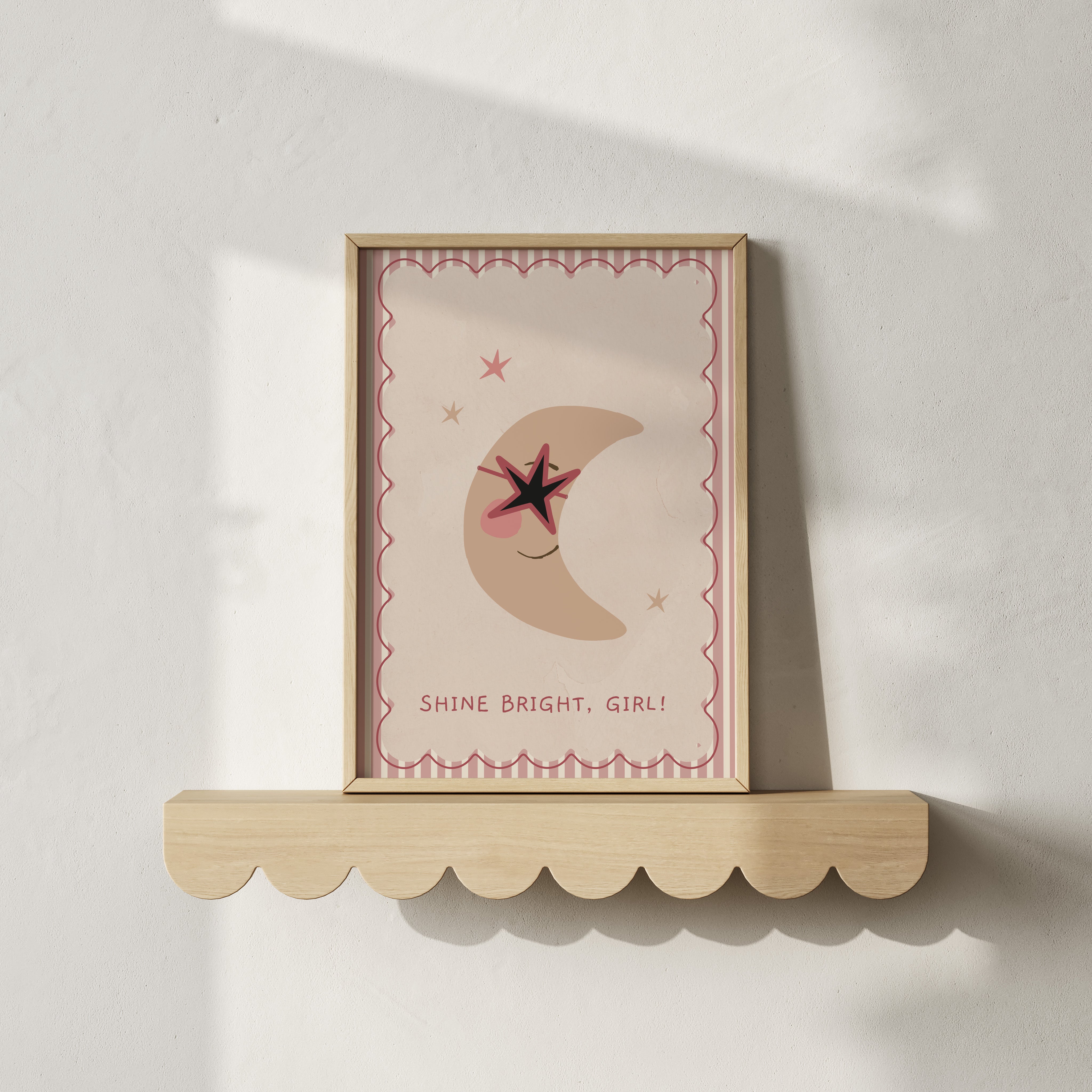 Kinderkamer poster - Shine Bright Girl