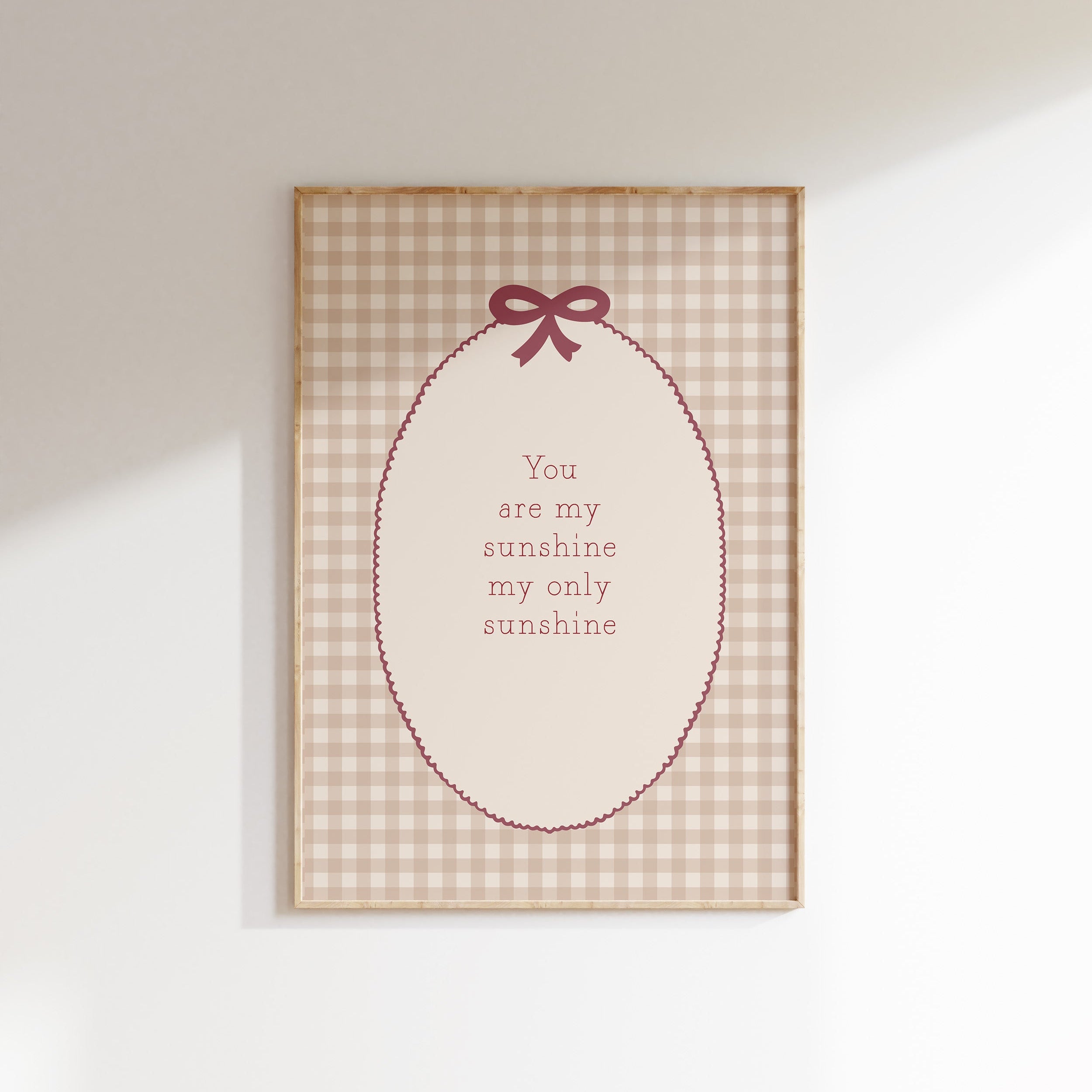Kinderkamer print - You are my sunshine | ruitjes