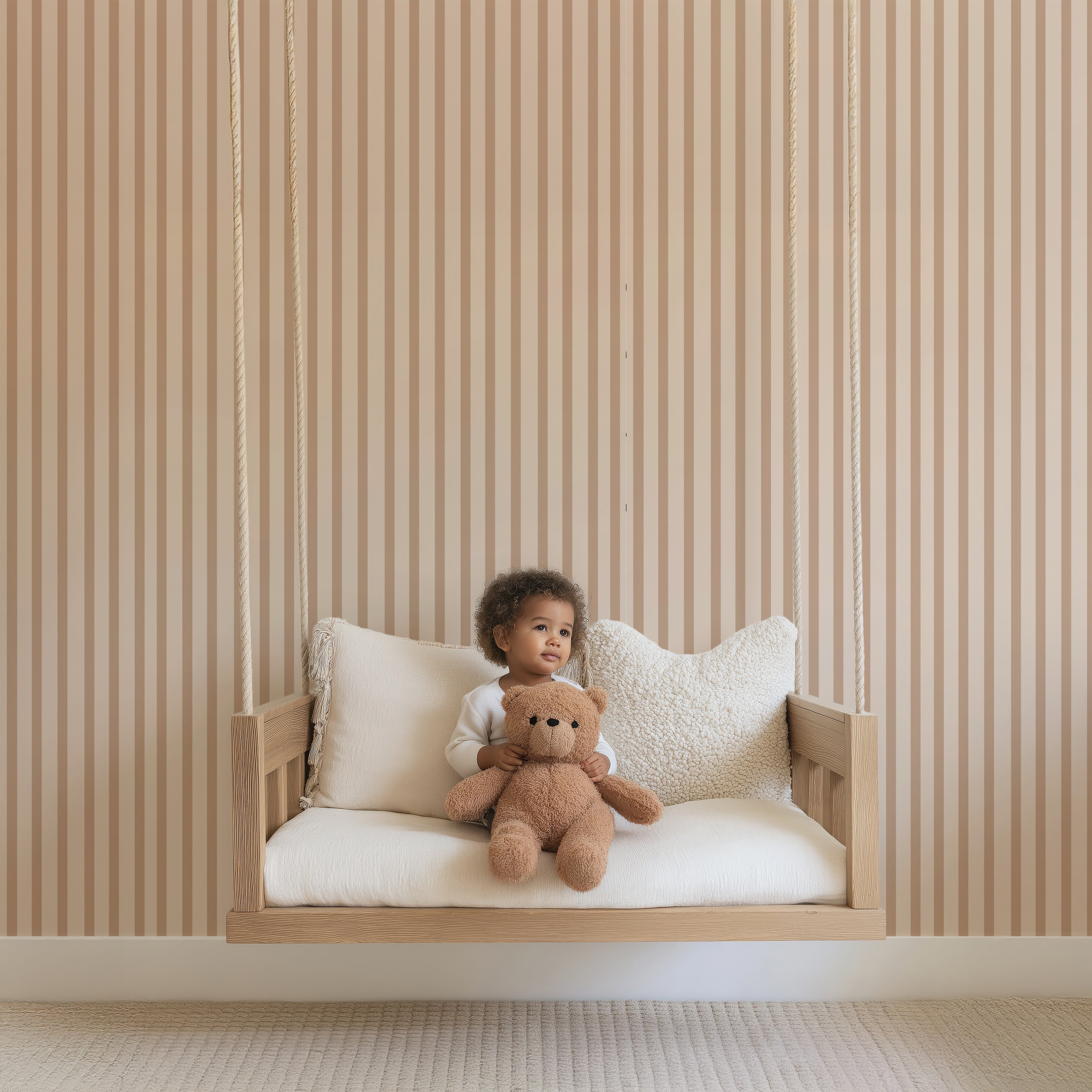 Behang Stripes - nougat