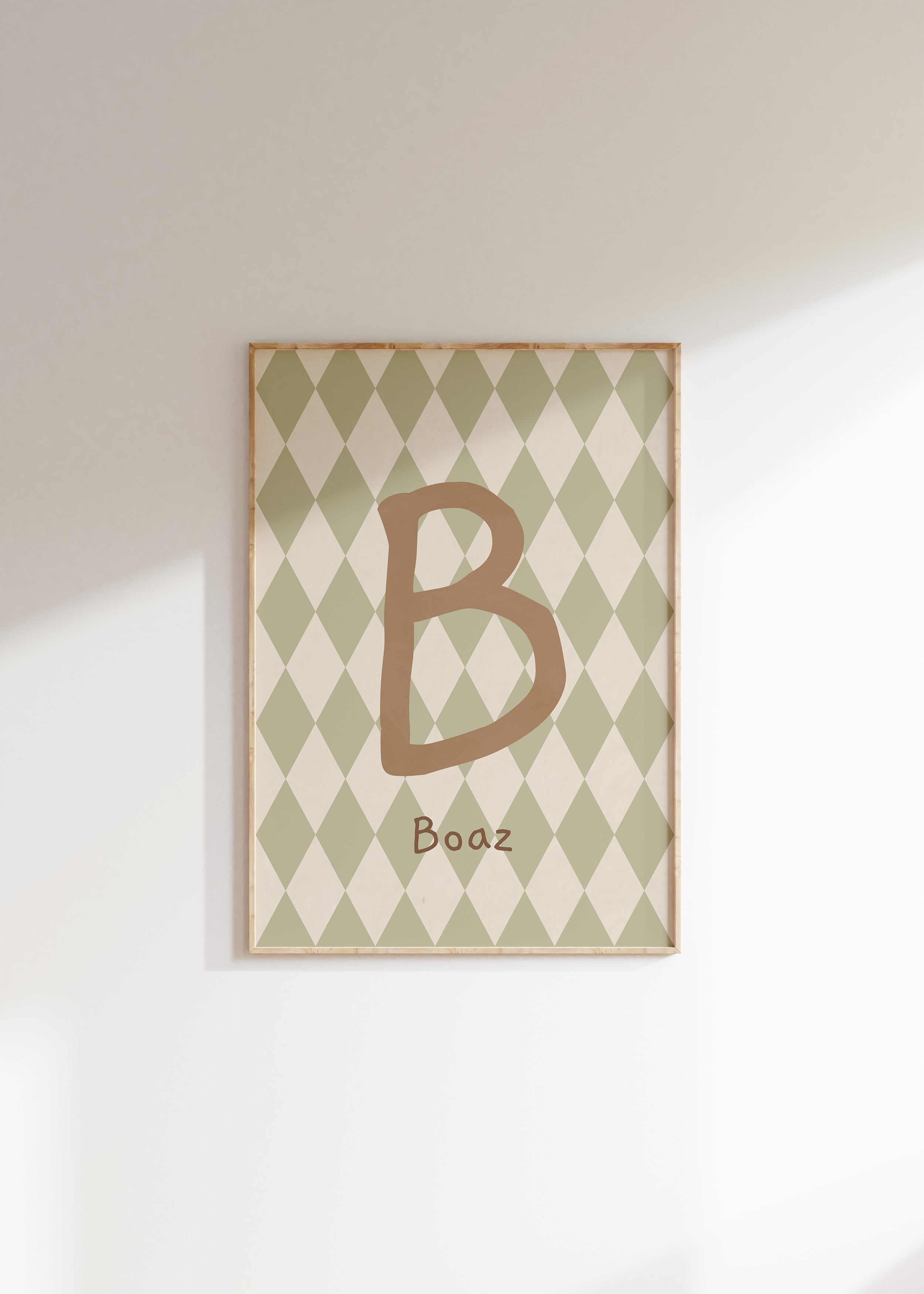 Naamposter Zacht Ruitje - groen