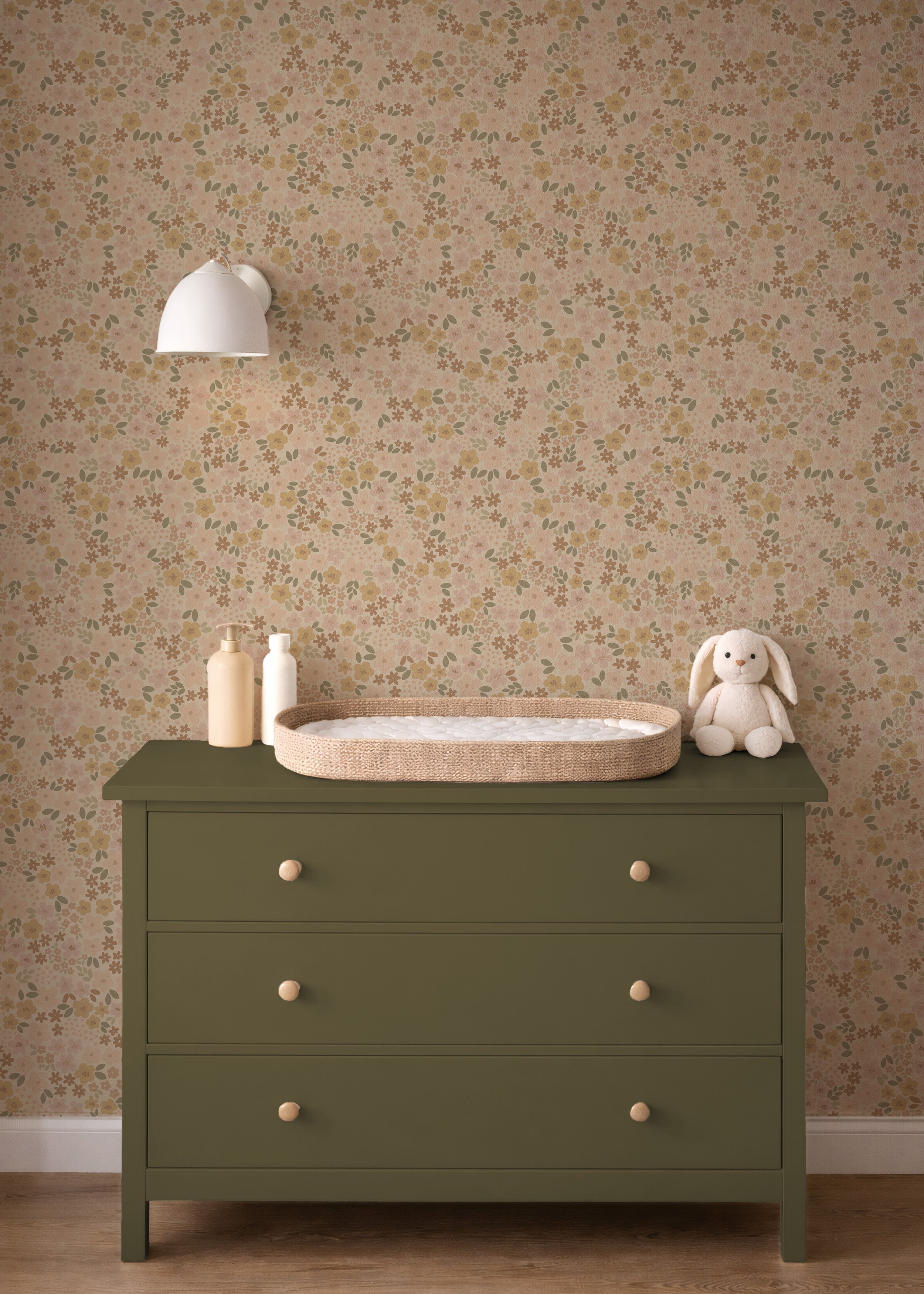 Behang Ditsy Flowers - meadow beige