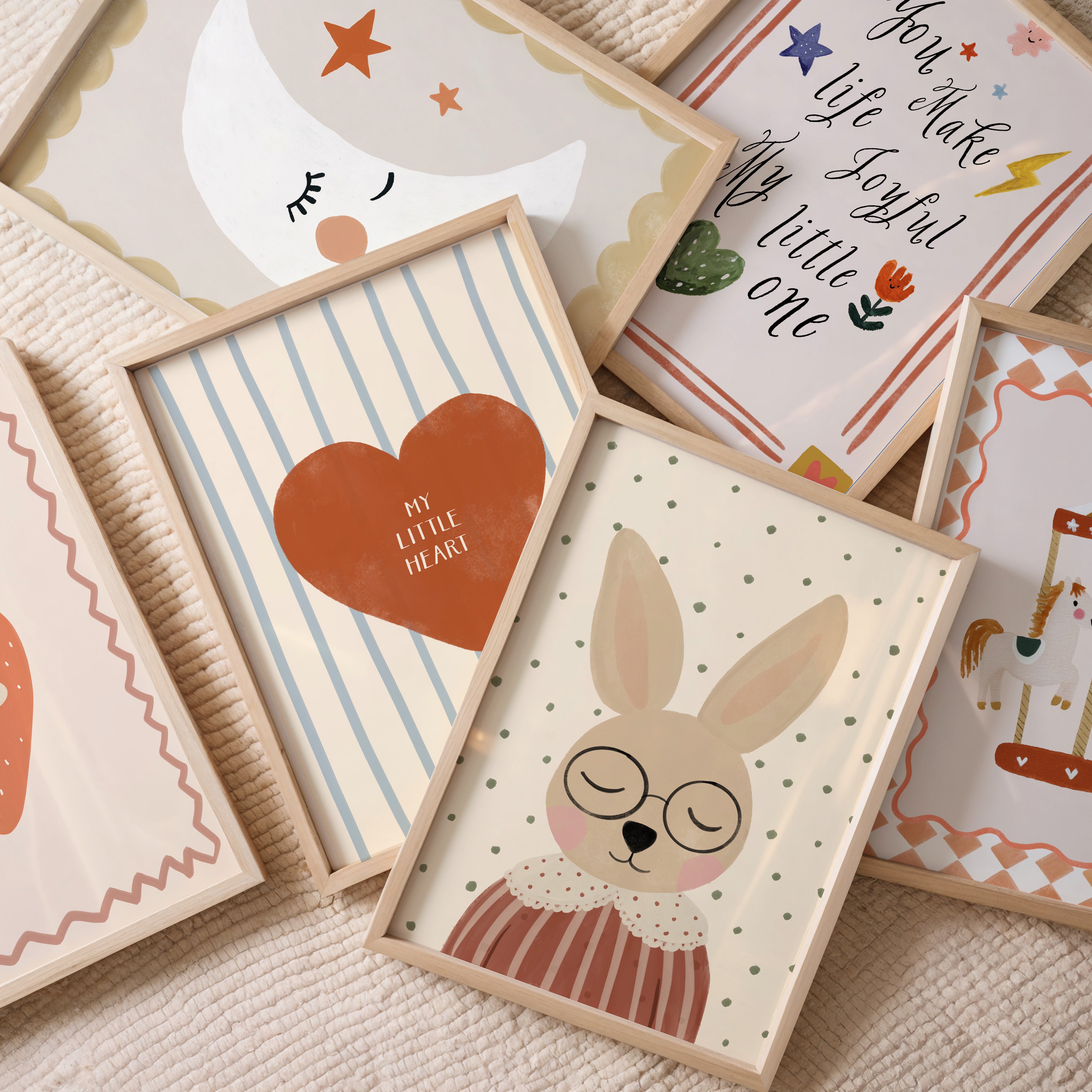 Children's room print - Sleeping moon