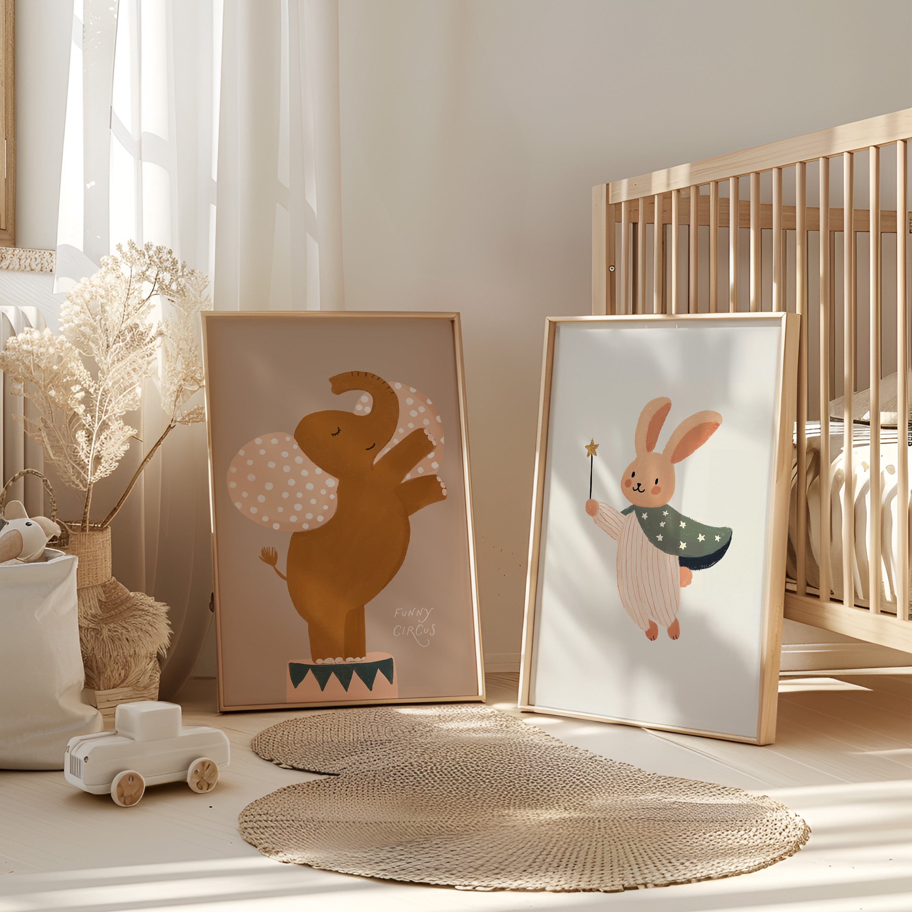 Kinderkamer print - Konijn tovenaar