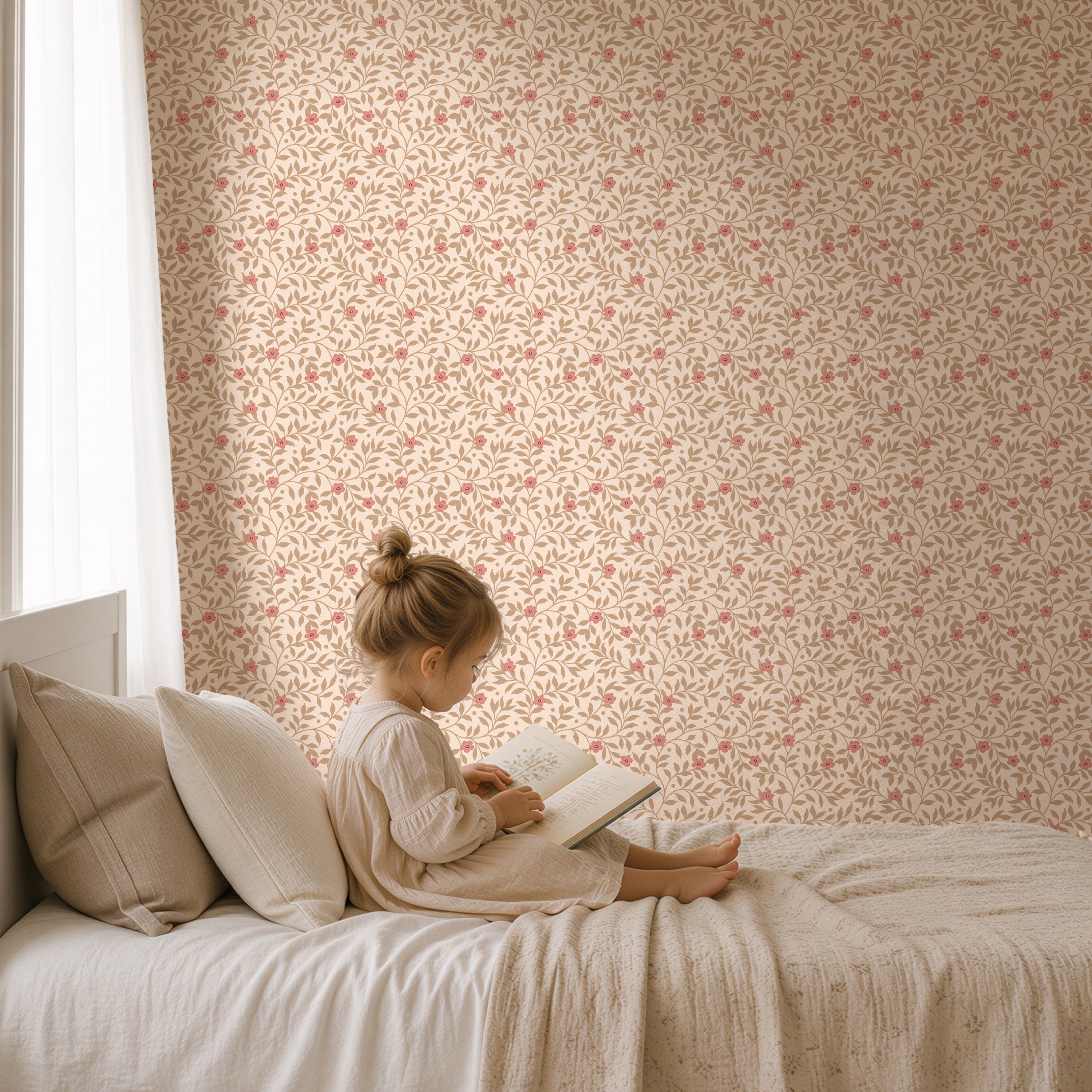 Wallpaper Tiny Blossom - apricot