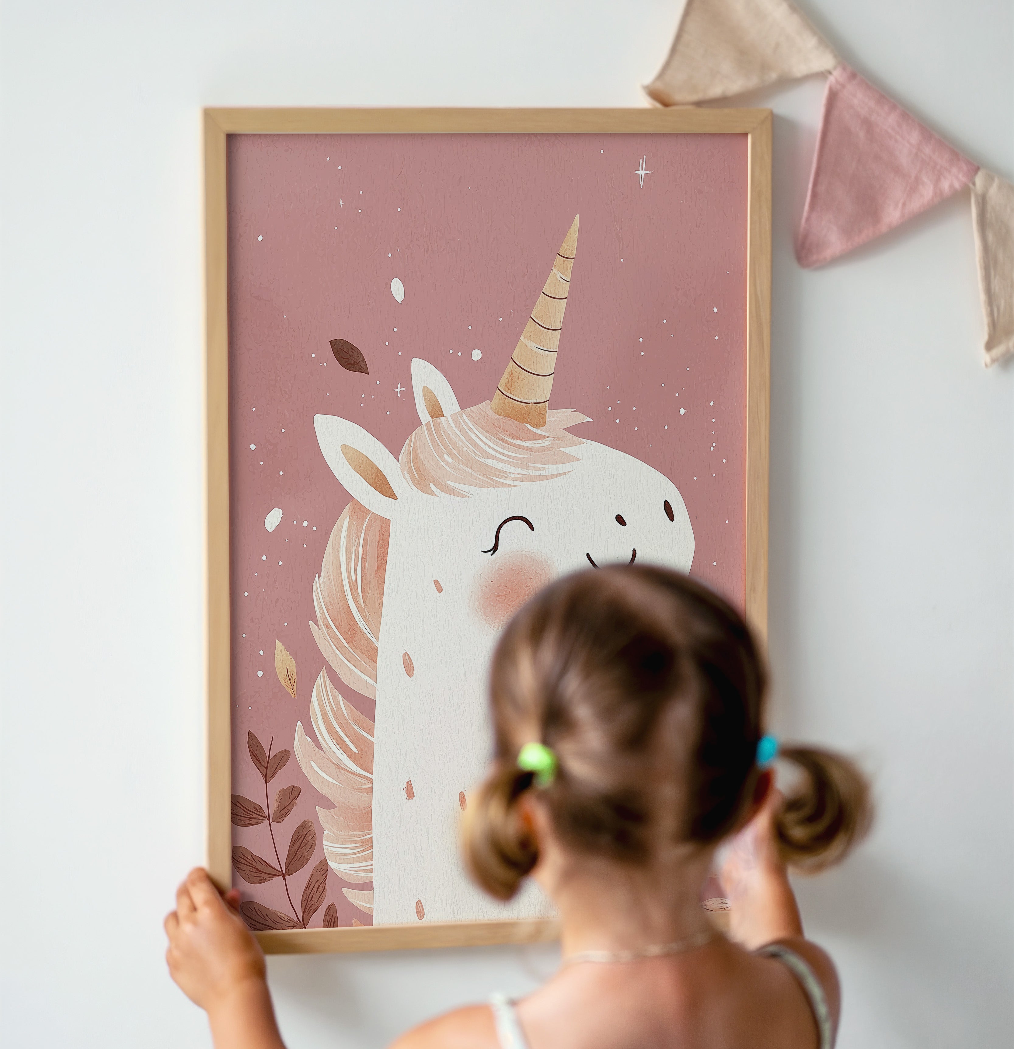 Kinderkamer print - Happy Unicorn