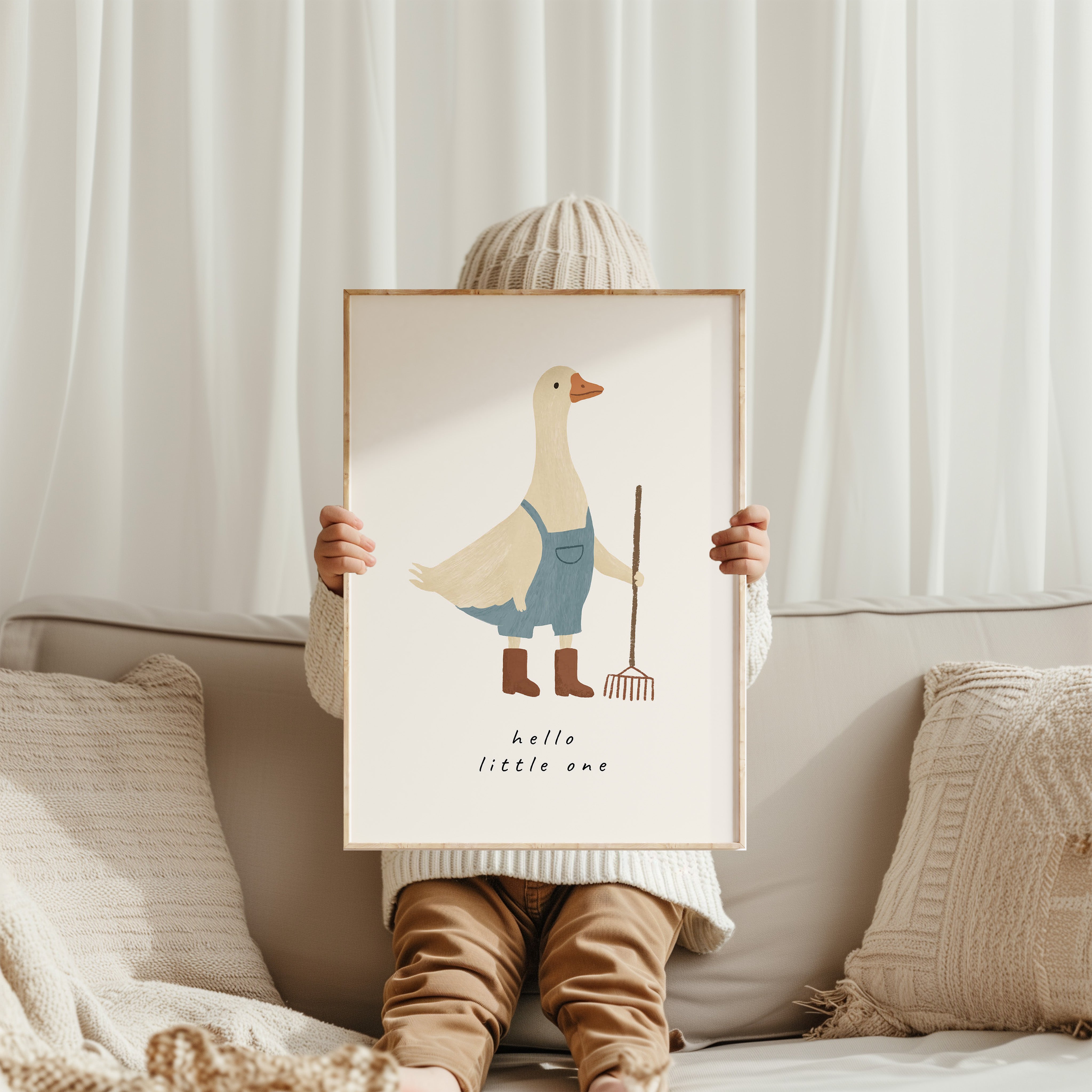 Kinderkamer print - Boer gans