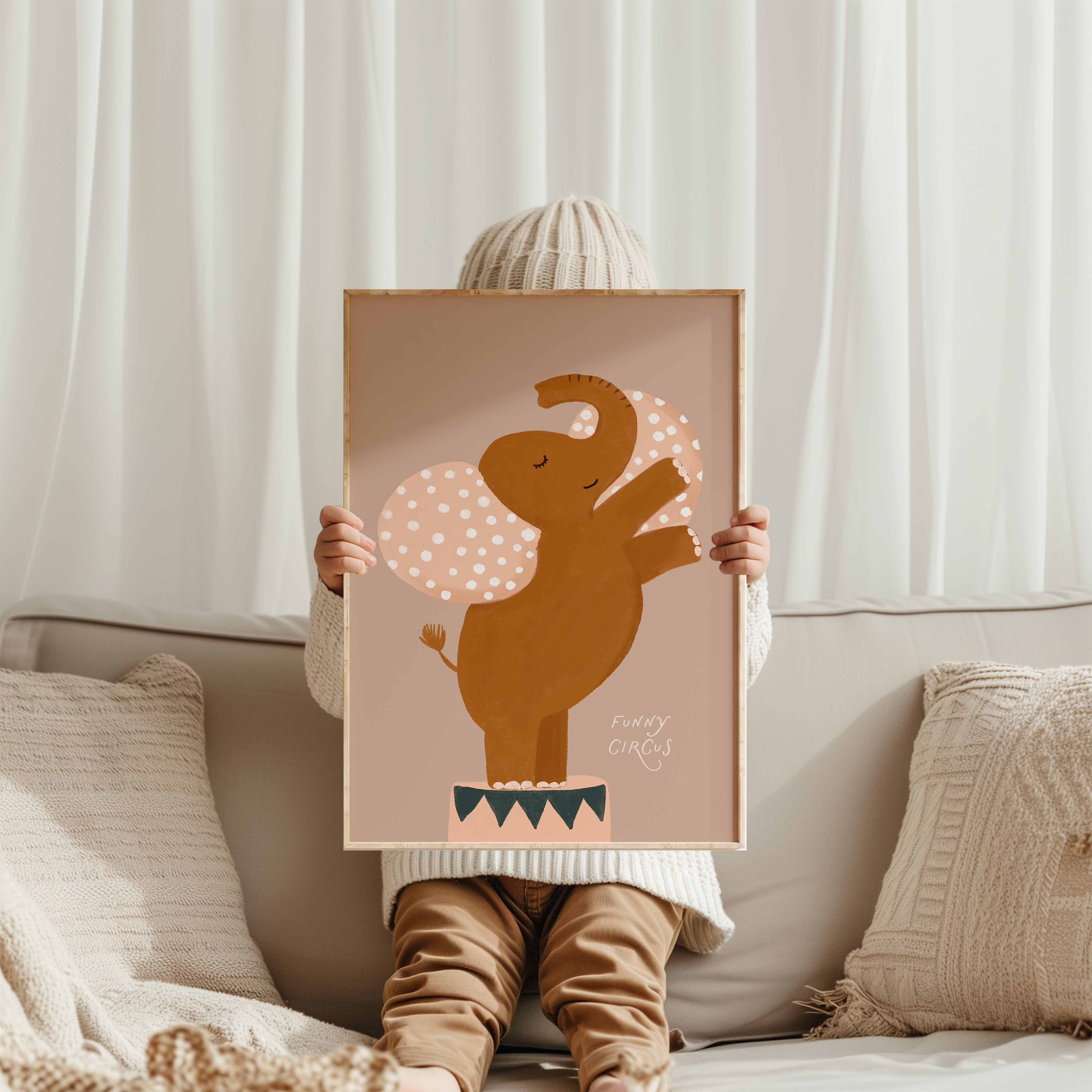 Children's room print – Circus Elephant