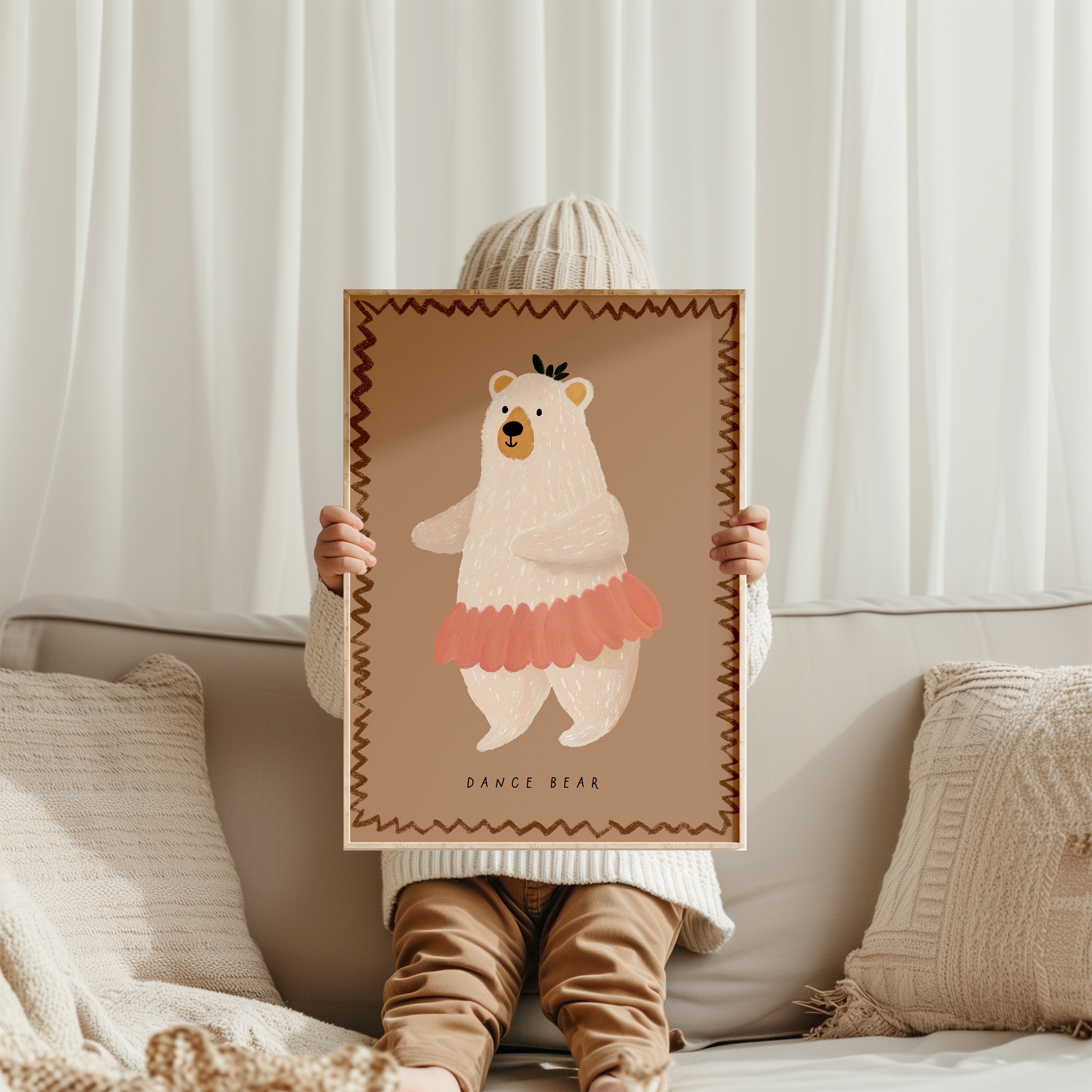 Children's room print - Ballerina bear