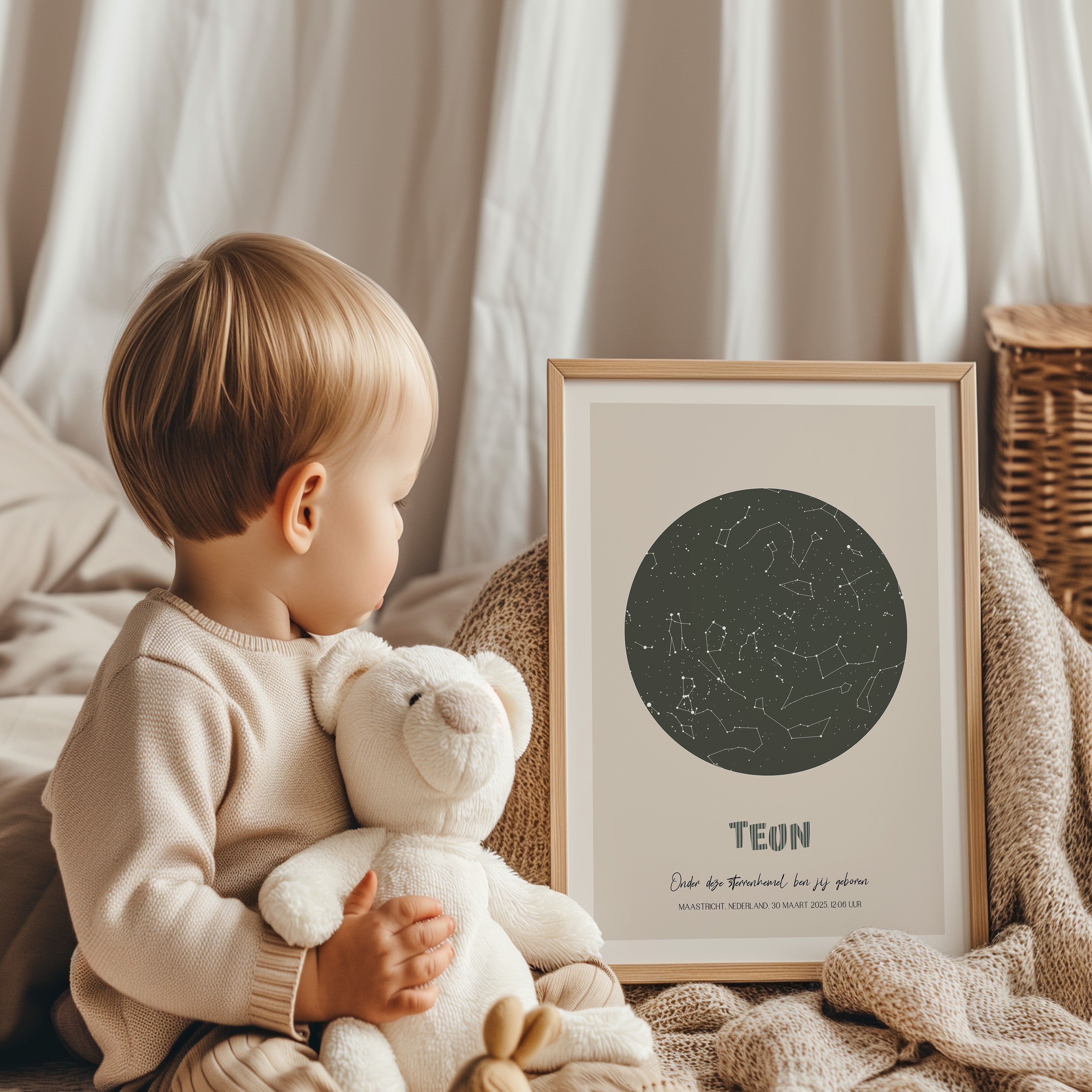 Sterrenhemel poster - KLEINE GROTE BEER | groen