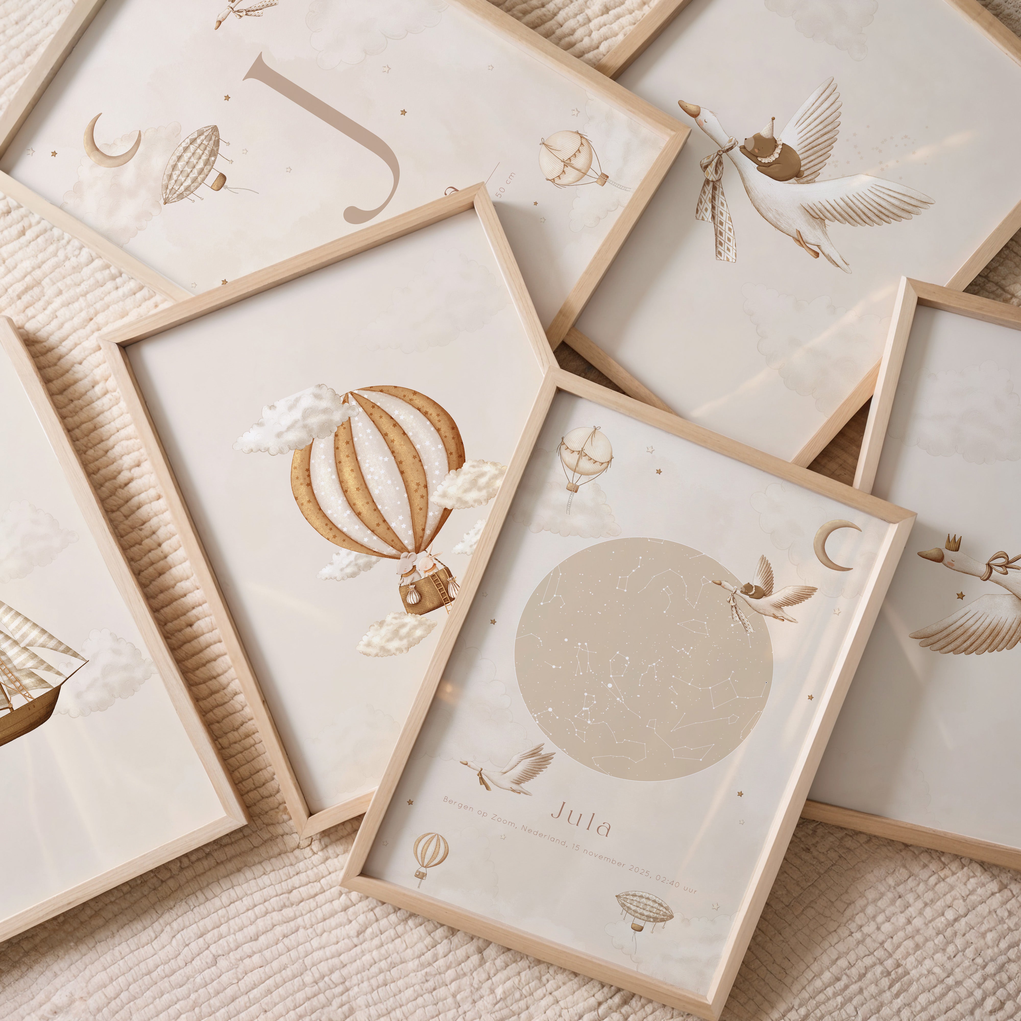 Kinderkamer poster - Beertje op droomreis | Little Dreamers