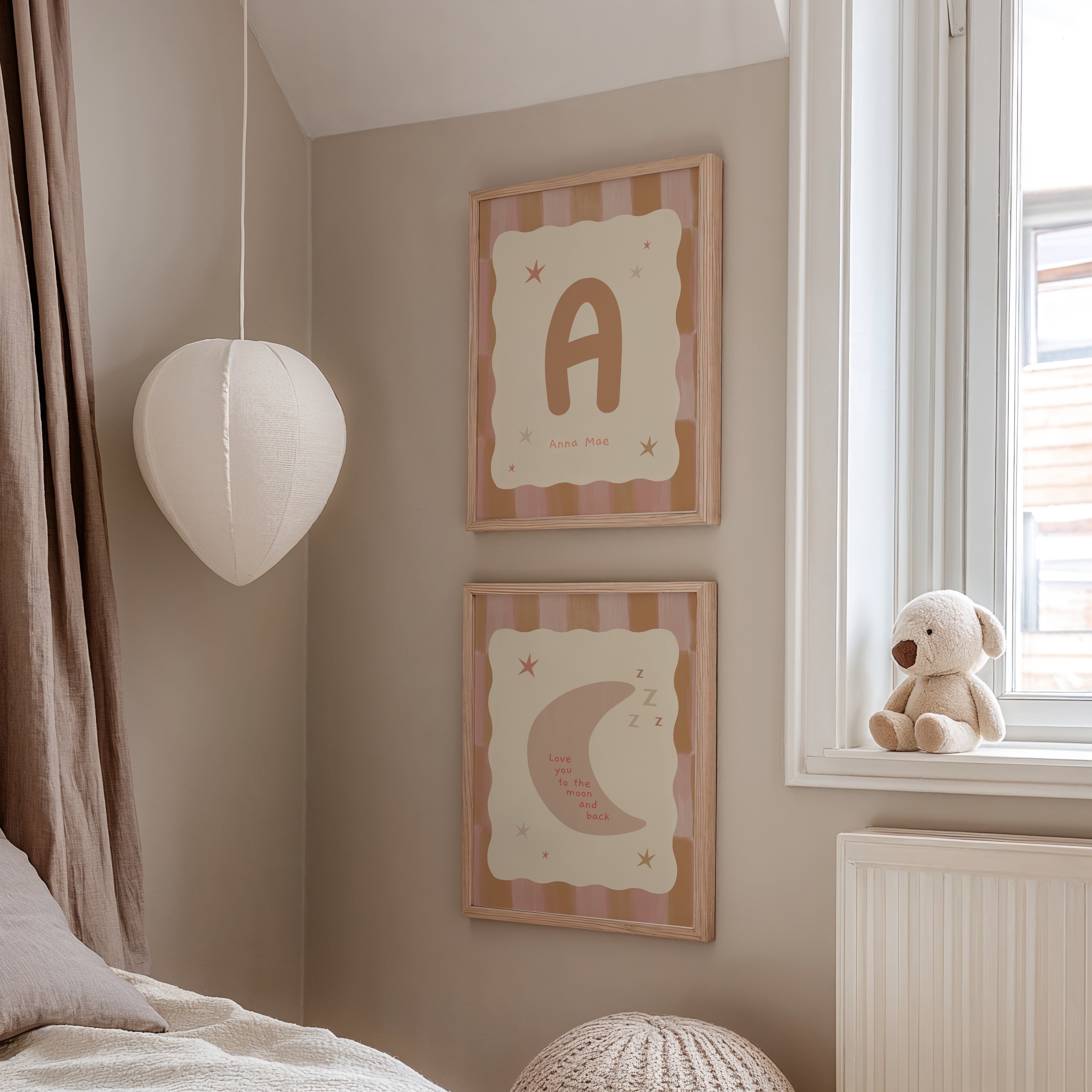 Children's room poster - Moon &amp; Back Dream | beige