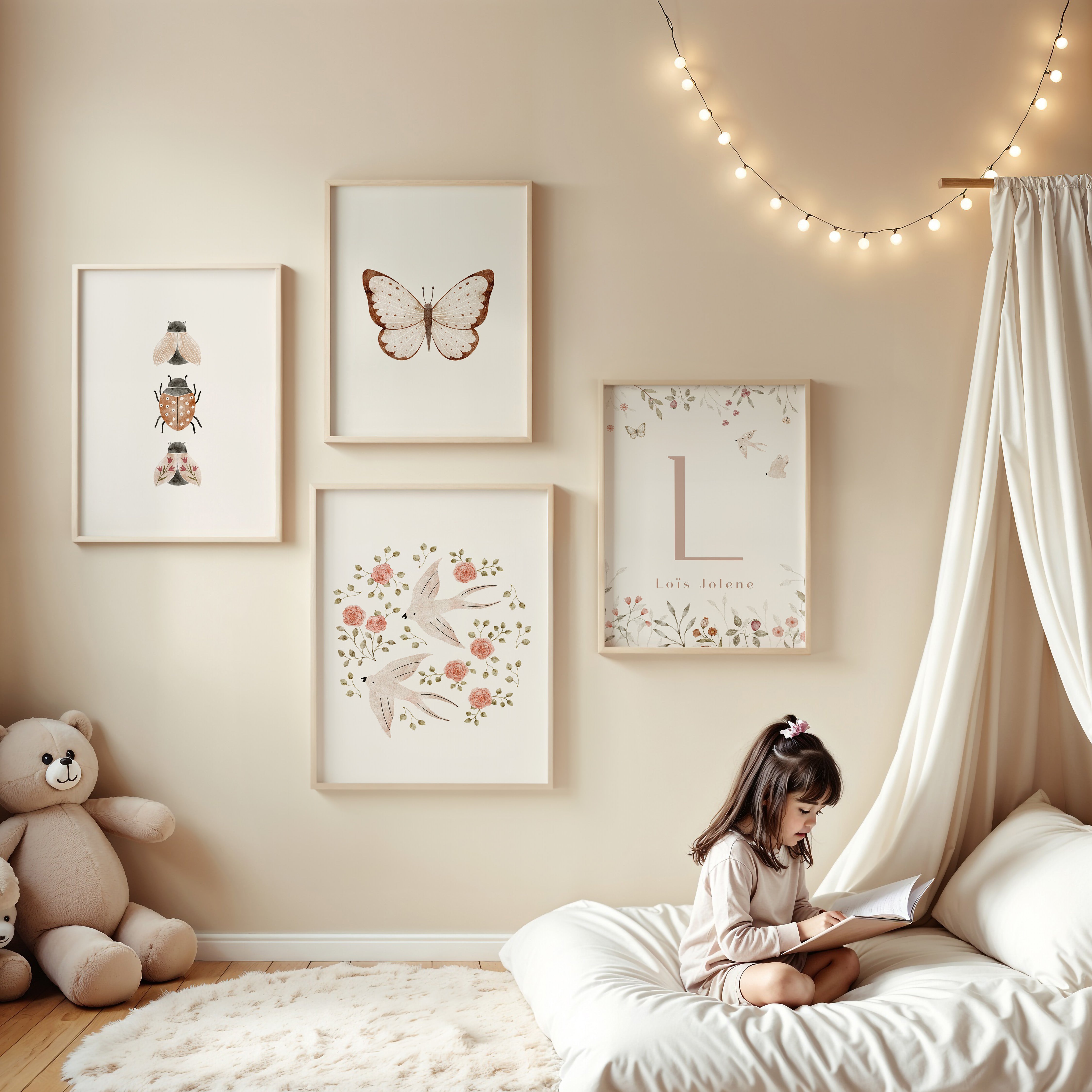 Kinderkamer poster - Koperkleurige Vlinder | Spring Garden