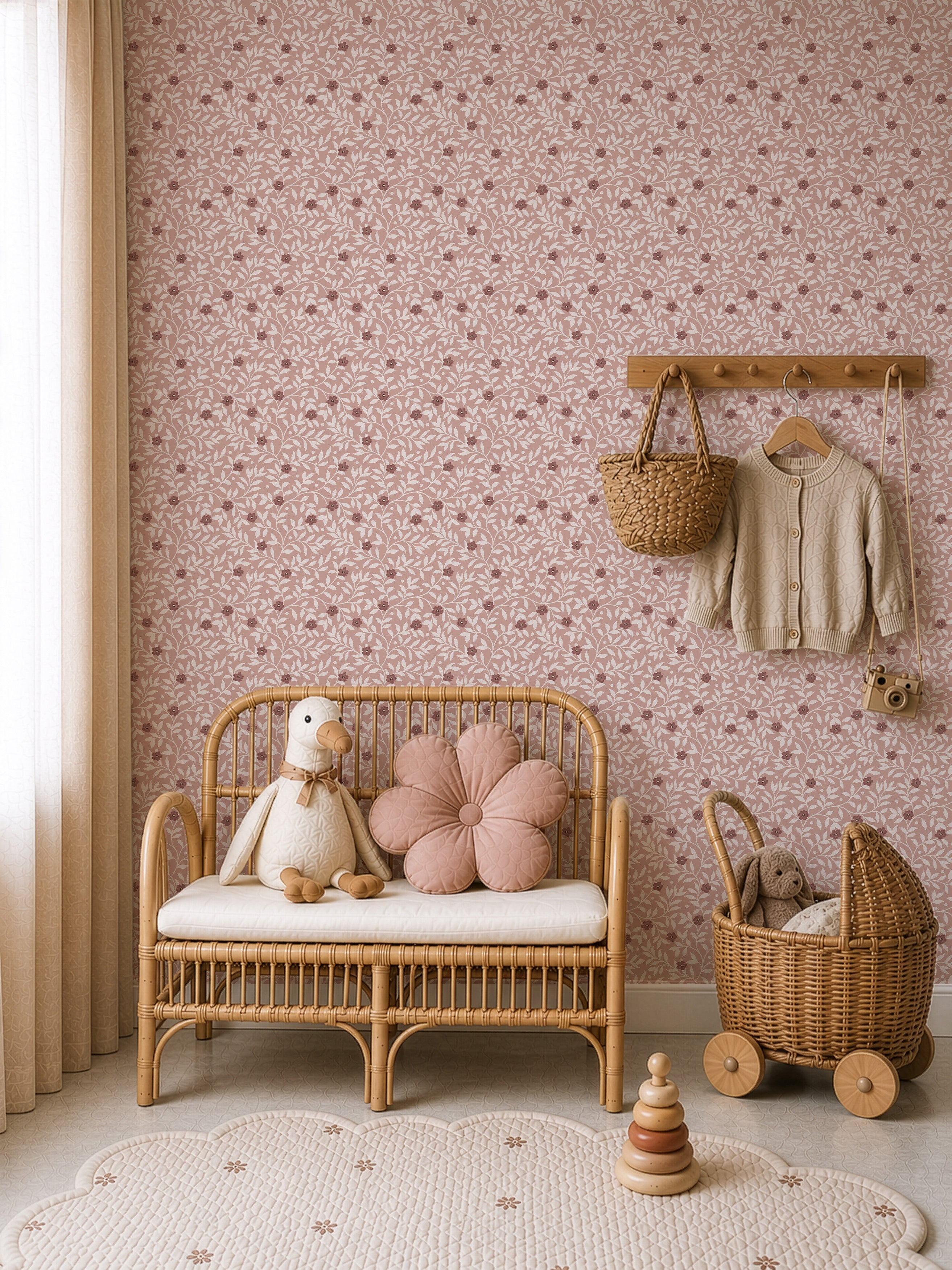 Wallpaper Tiny Blossom - apricot