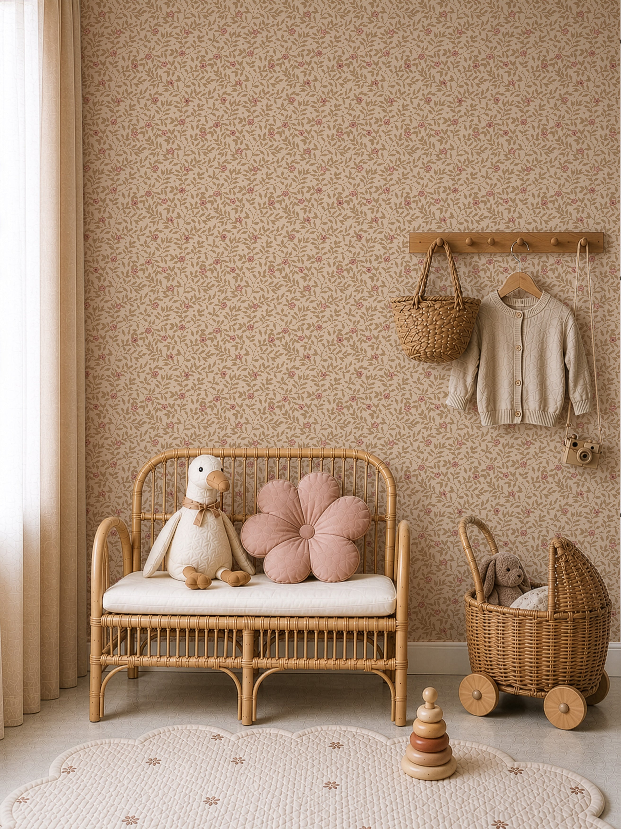 Wallpaper Tiny Blossom - apricot