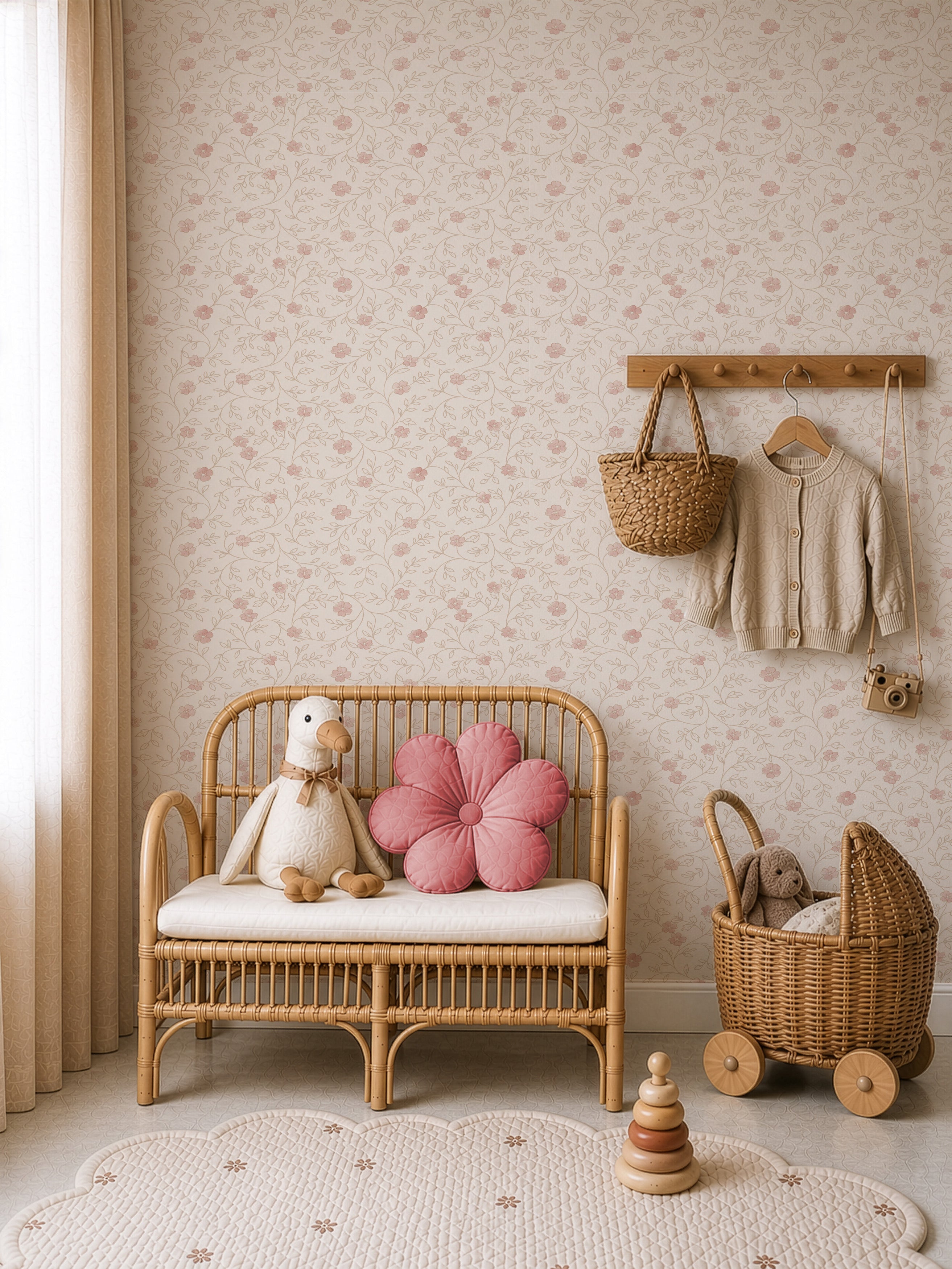 Wallpaper Tiny Blossom - apricot
