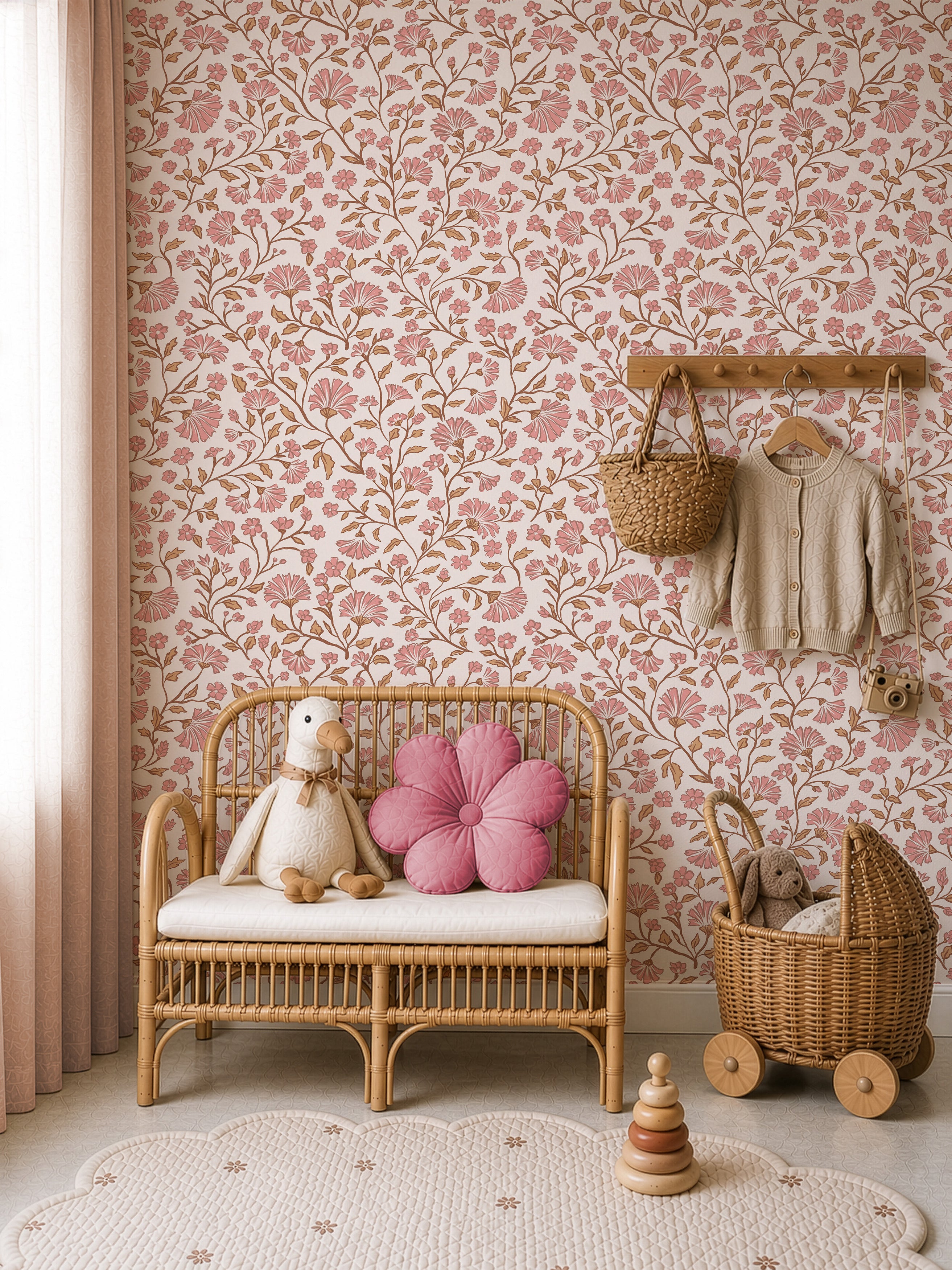 Wallpaper Tiny Blossom - apricot
