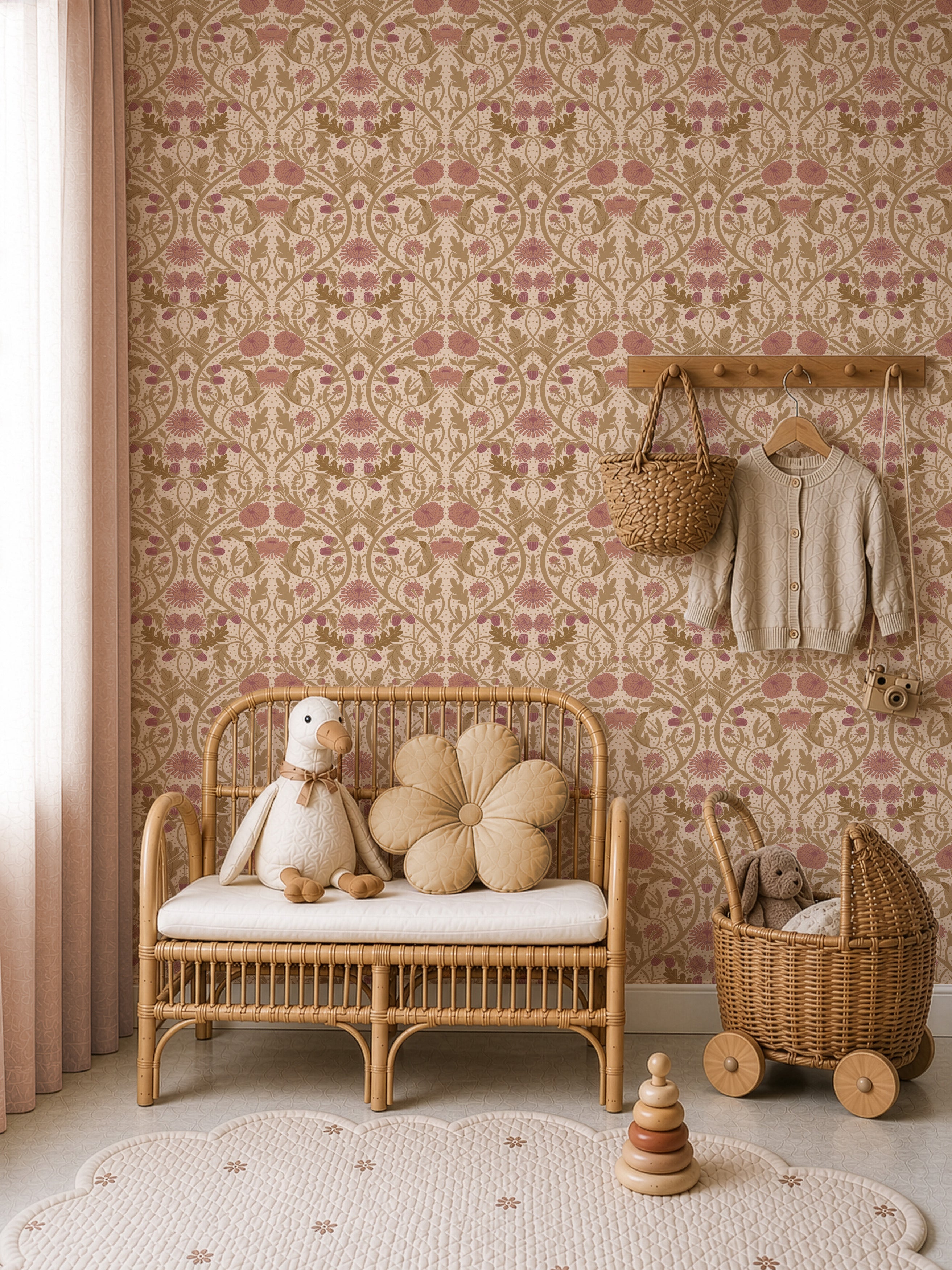 Wallpaper Willow Bloom - honey blush