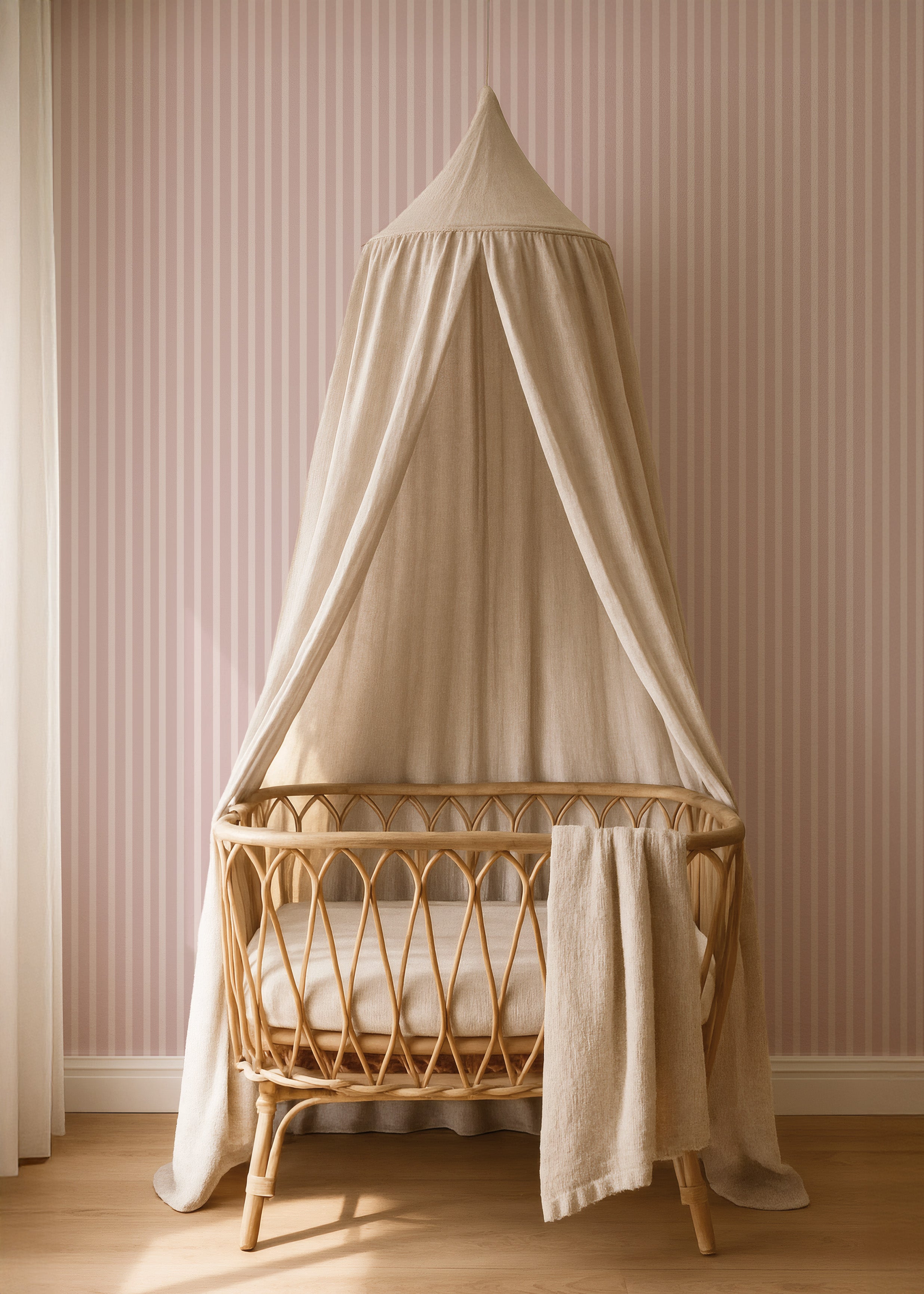 Behang Stripes - old rose