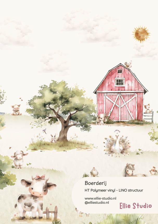 Muursticker staal - Boerderij