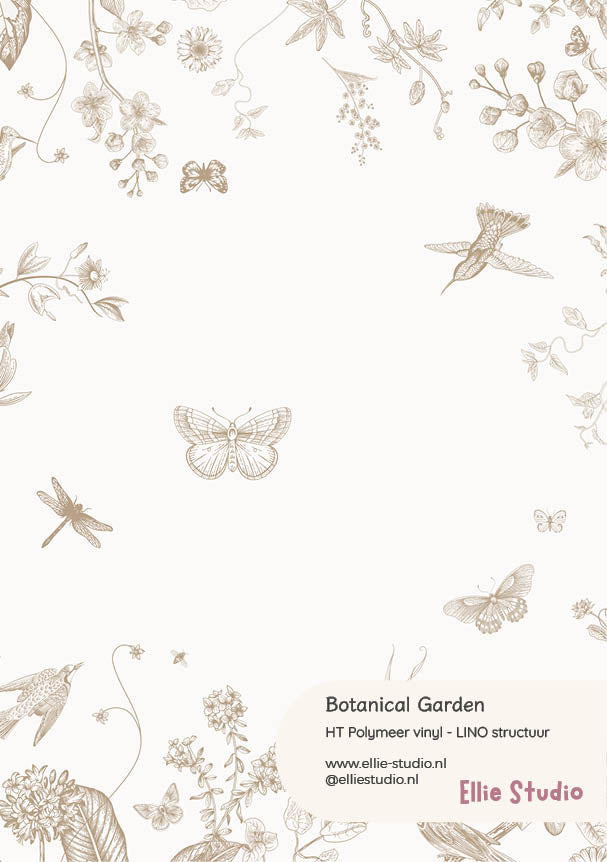 Muursticker staal - Botanical Garden