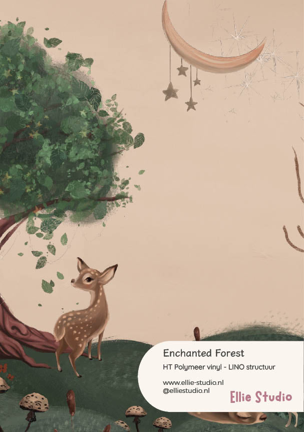 Muursticker staal - Enchanted Forest